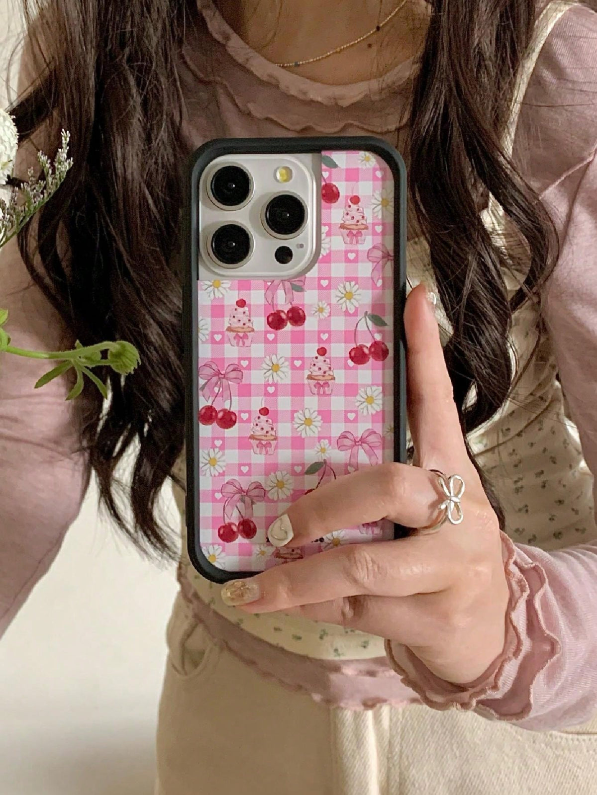 Japanese Style White Background Summer Fruit Phone Case Compatible With Apple IPhone 15 Pro Max/14 Pro Max/13 Pro/12