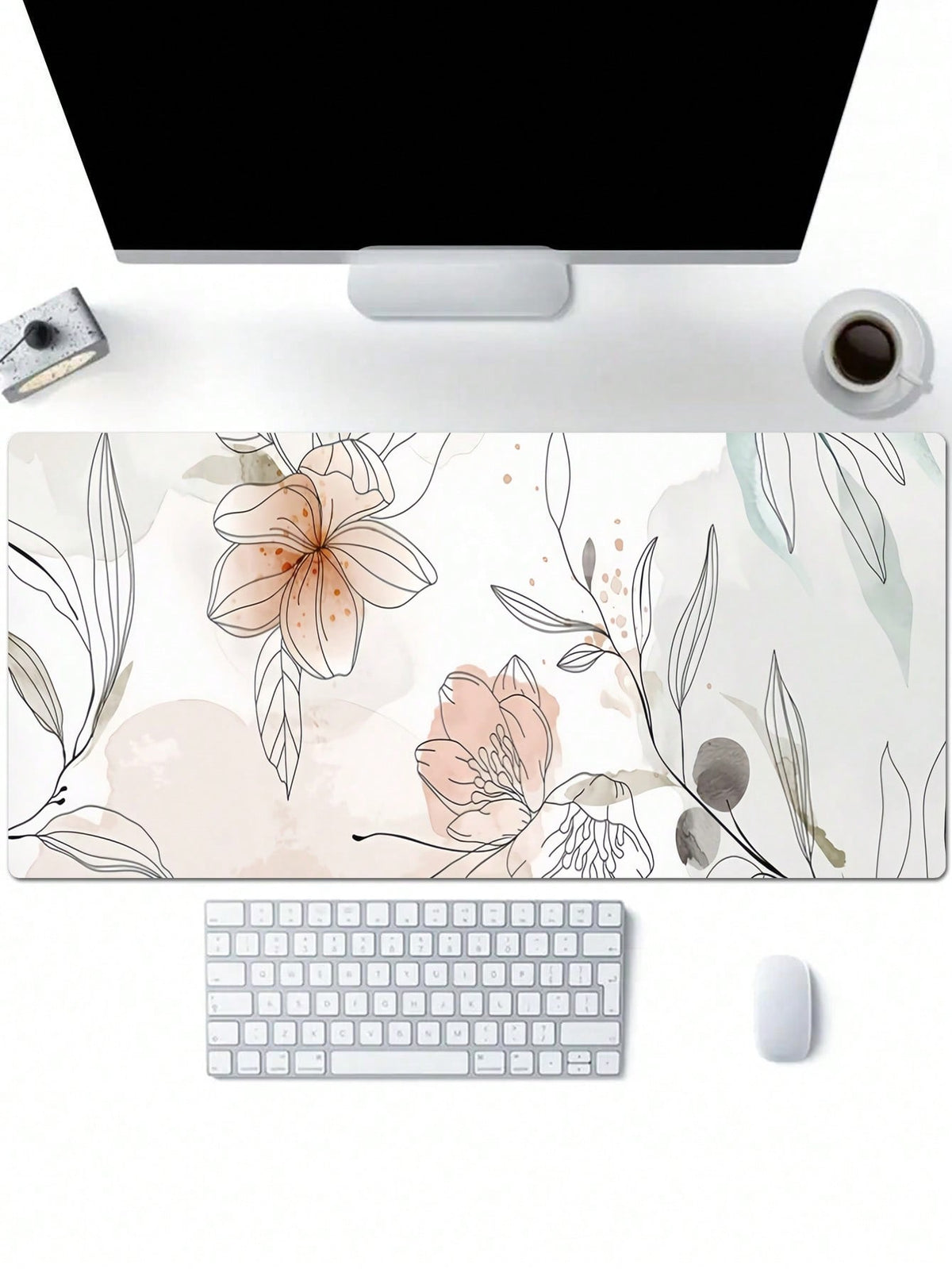 1pc Flower/Mountain/Ocean/Landscape/Car/Bee Pattern Anti-Slip Gaming/Office Mouse Pad, Available In 4 Sizes