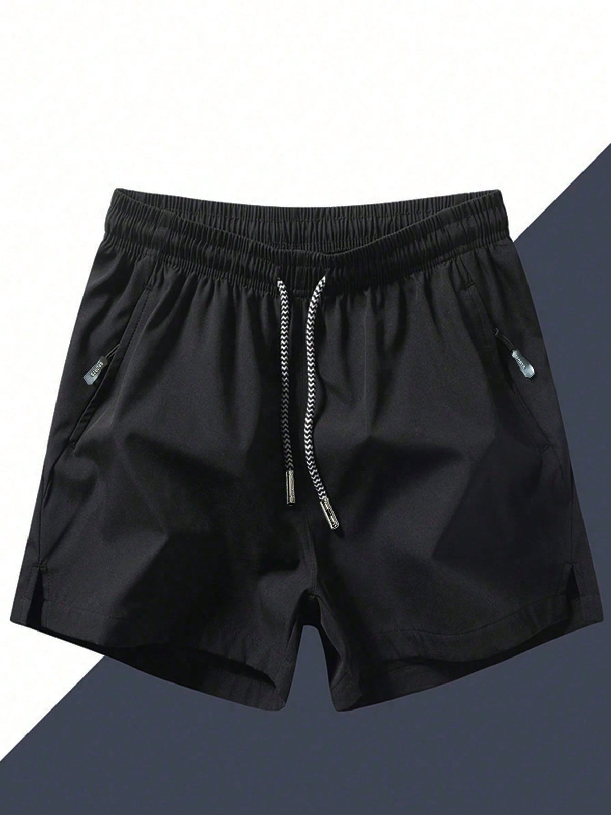 Men's Anti-Lost Zippered Pocket Drawstring Waistband 3/4 Sports Shorts With Unique Features