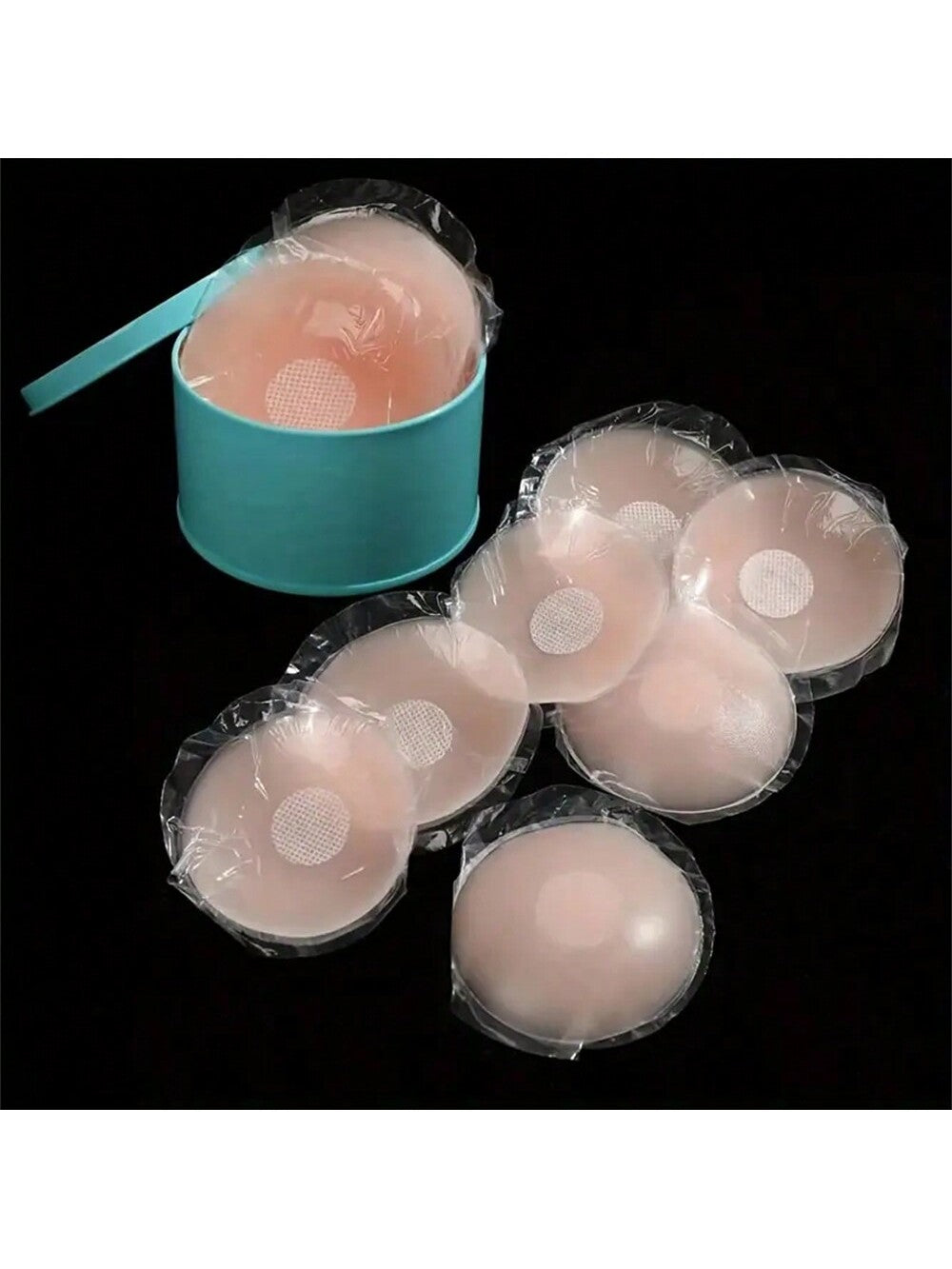 8pcs Reusable Nipple Covers, Strapless Adhesive Breast Petals, Women Undergarments And Lingerie Accessories, Pack In Metal Box