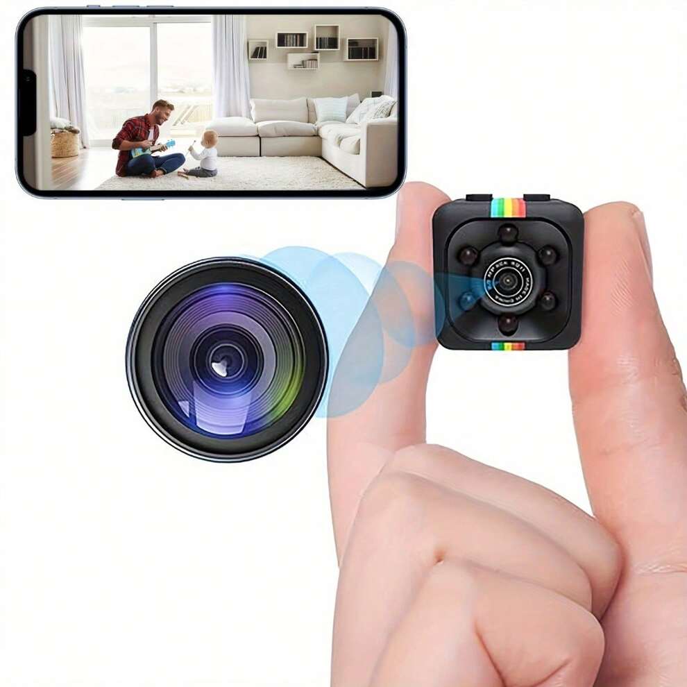 1pc HD Mini Camera With Night Vision, Motion Detection, And Audio Recording - Perfect For Home Security And Nanny Monitoring