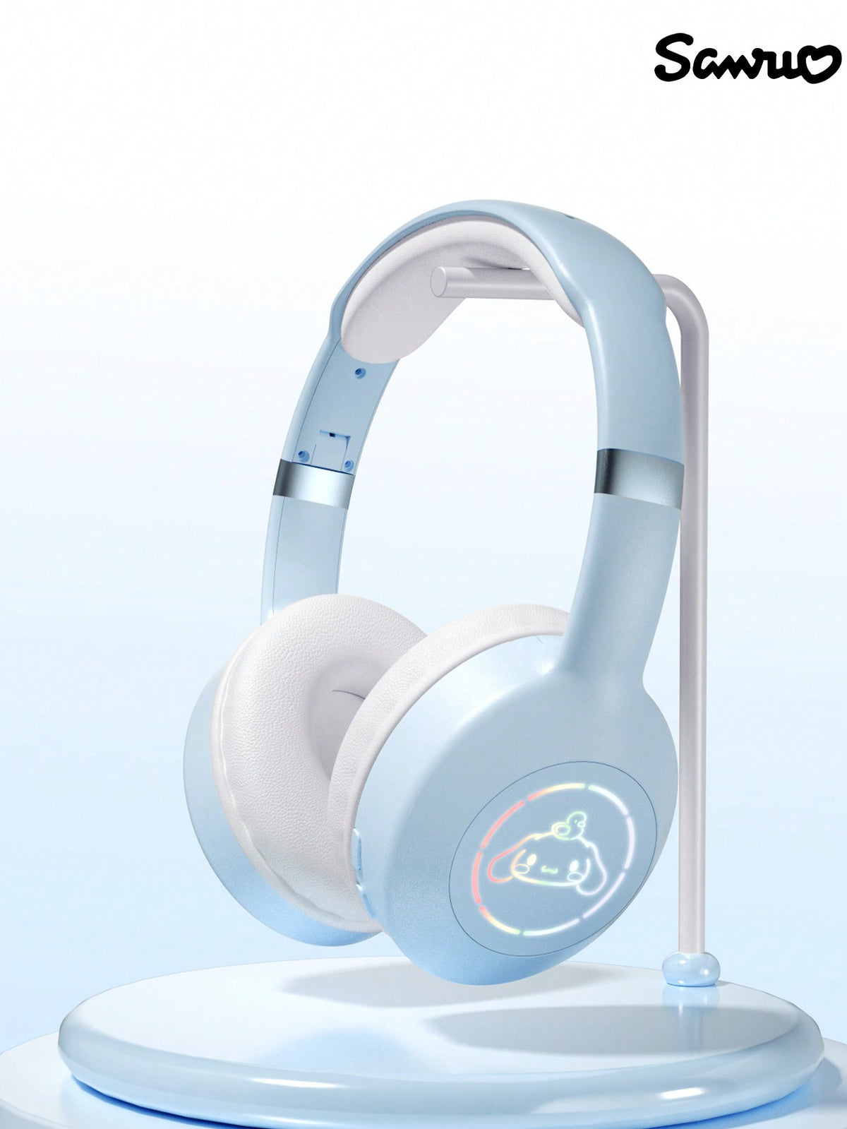 EM-368 Over-Ear Passive Noise Cancelling & Cute RGB Light HIFI High Fidelity Long-Lasting Headphones For Music & Noise Canceling With AUX/Wireless Connectivity, -Associated, Compatible With Smartphone