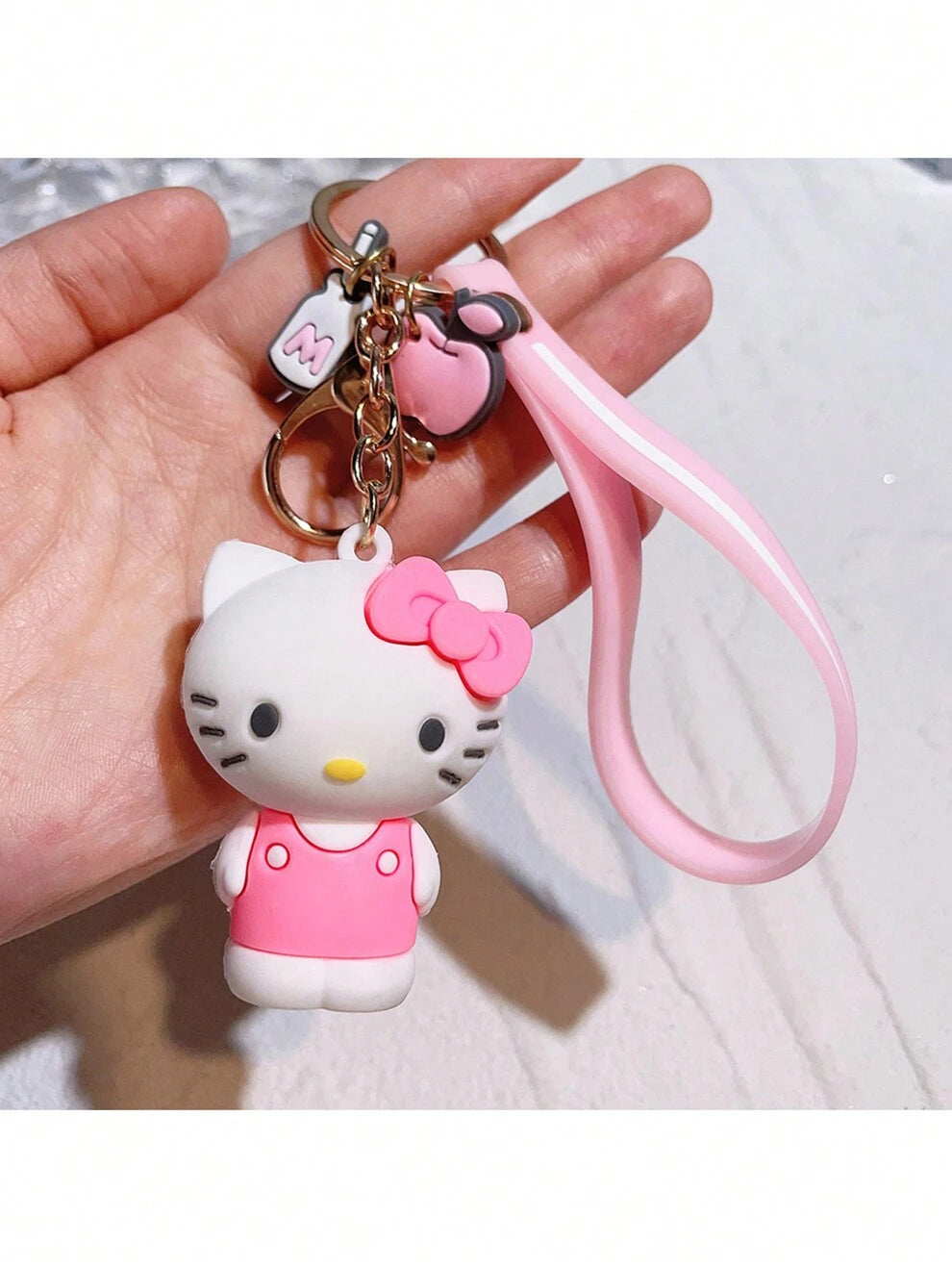 Creative Cartoon Lovely Keychain Hook KT Cat Keychain Pendant Bag Charm Suitable For Daily Use