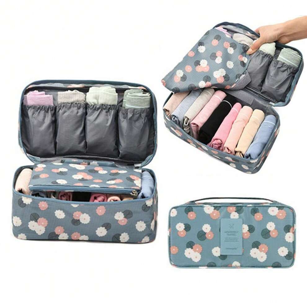 1pc Travel Underwear Organizer Bag Large-Capacity Clothing Storage Bag Portable Multifunctional Bra, Panties, Socks Storage Bag Makeup Bag Storage Makeup Organizer Makeup Case