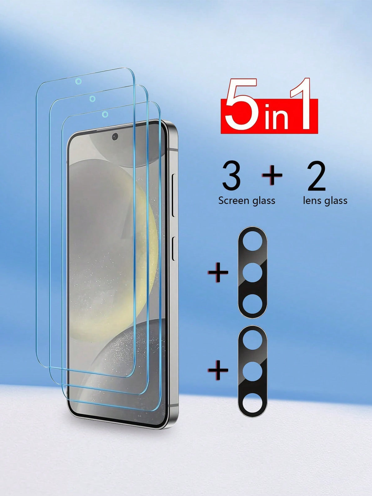 3pcs HD Scratch-Resistant Screen Protector + Transparent Anti-Scratch Shock-Proof Phone Case For Galaxy S21/S22/S23/S24/A35/A55/S20FE/A52/A53/A54/A13/A23/A34/A14/S24/S24 ULTRA