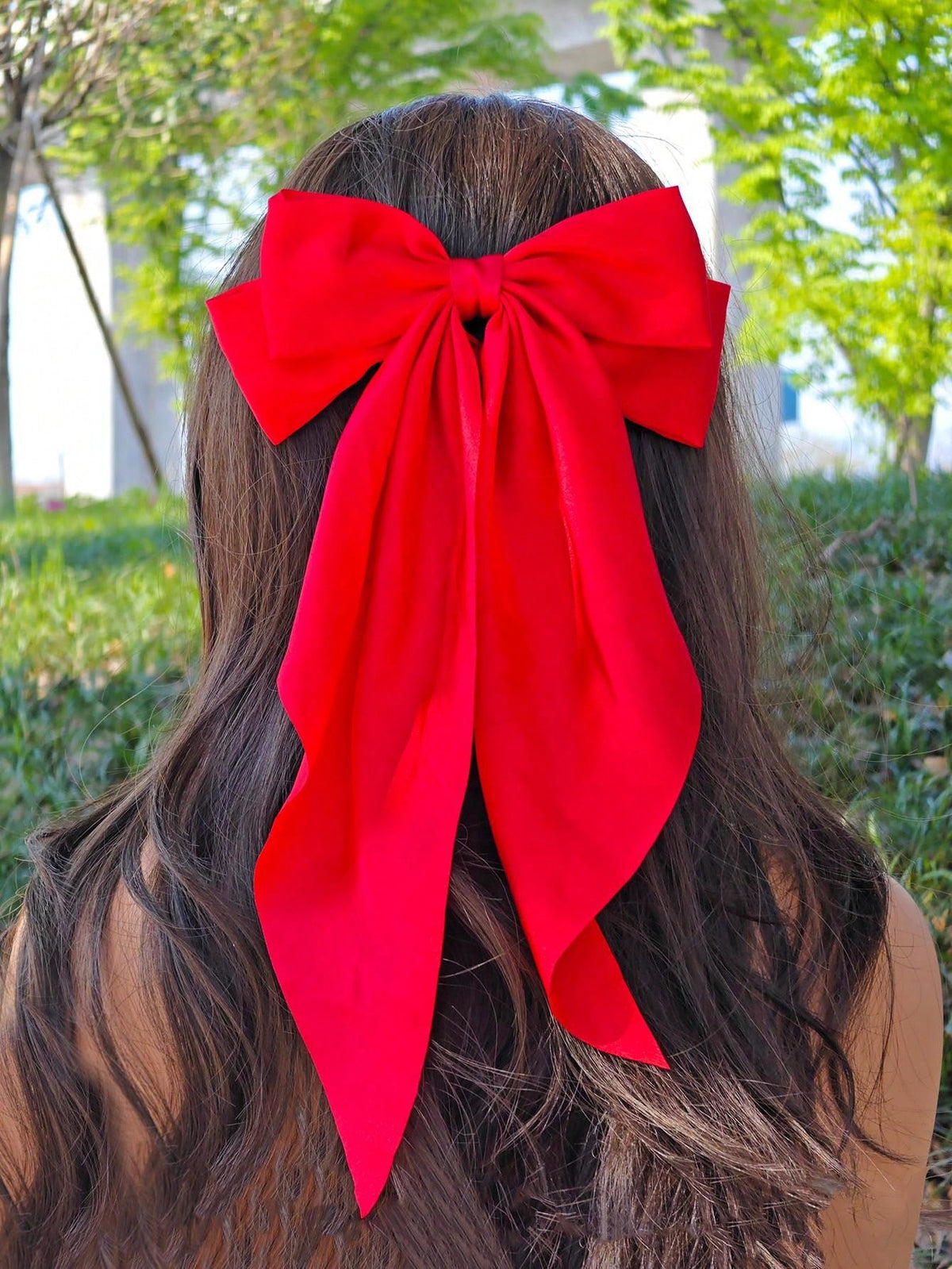 10 PCS Random Color Silky Satin Hair Bows Hair Clip Beige Black Hair Ribbon Ponytail Holder Accessories Slides Metal Clips Hair Bow For Women Halloween