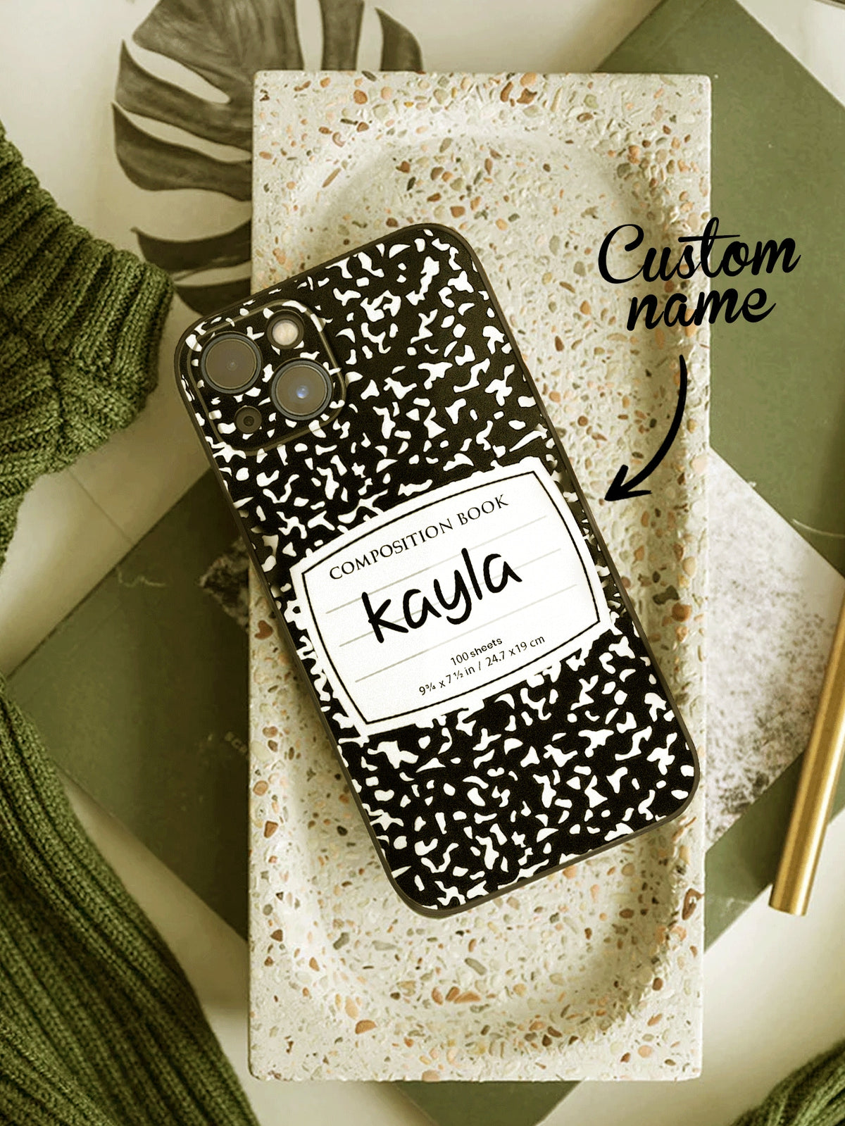 1pc Custom Name Phone Case, Personalized Name Design Iphone Case, Custom Name Iphone Case, Personalized Phone Case With Name, Custom Name Phone Case, Anniversary Gift, Valentine Gift, Birthday Gift, W