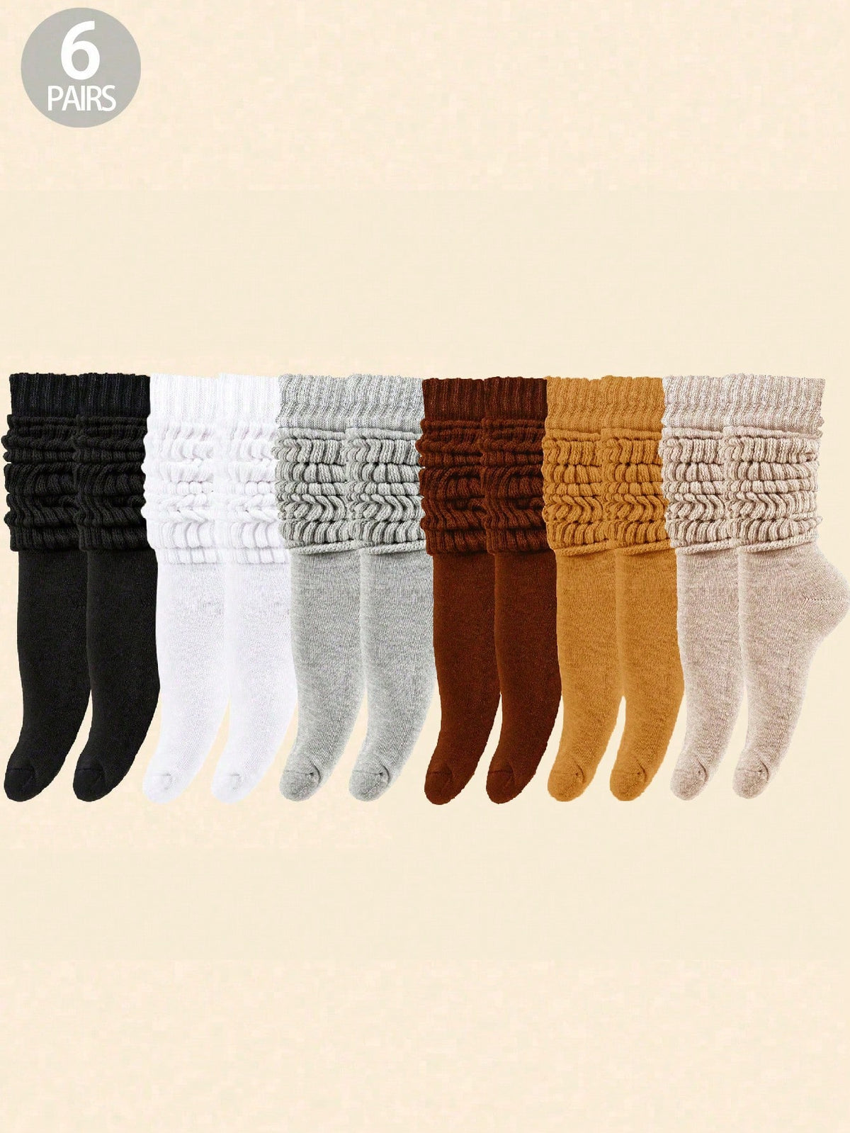 3pairs Women's Fall Winter Slouch Knit Socks Slouchy Socks Women Scrunch Socks Women Scrunchie Socks Women Crew Socks