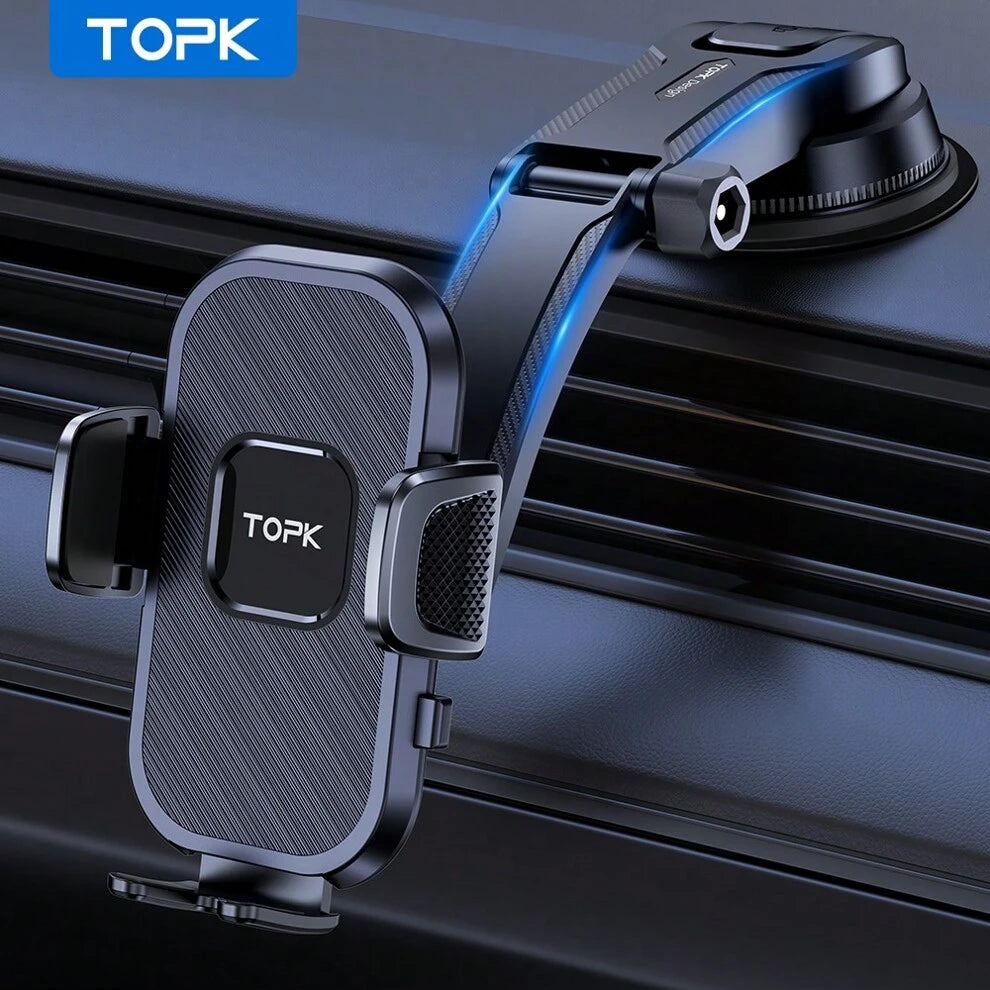 Car Phone Holder, Upgraded Version Horizontal/vetical Adjustable Car Dashboard Phone Mount, Compatible With All Phones