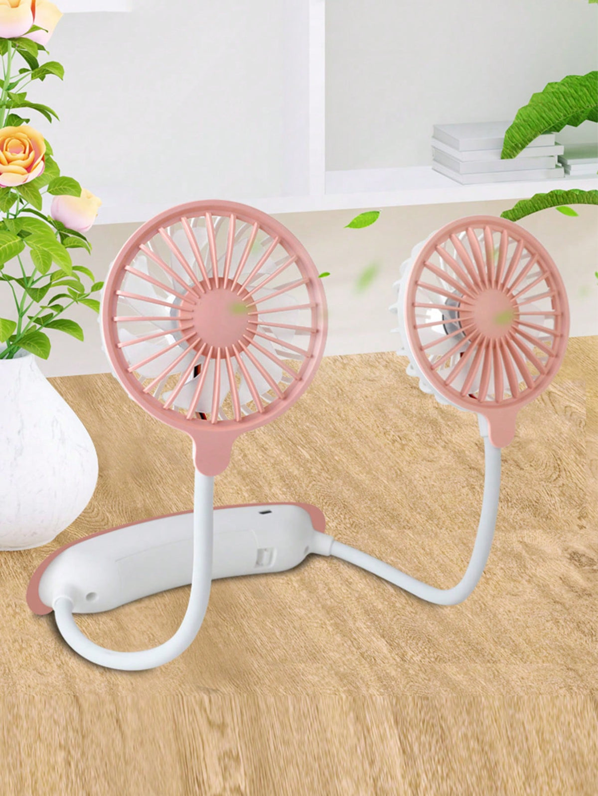 USB Slouchy Neck Hanging Fan Portable Mini Foldable Desktop Small Charging Fan