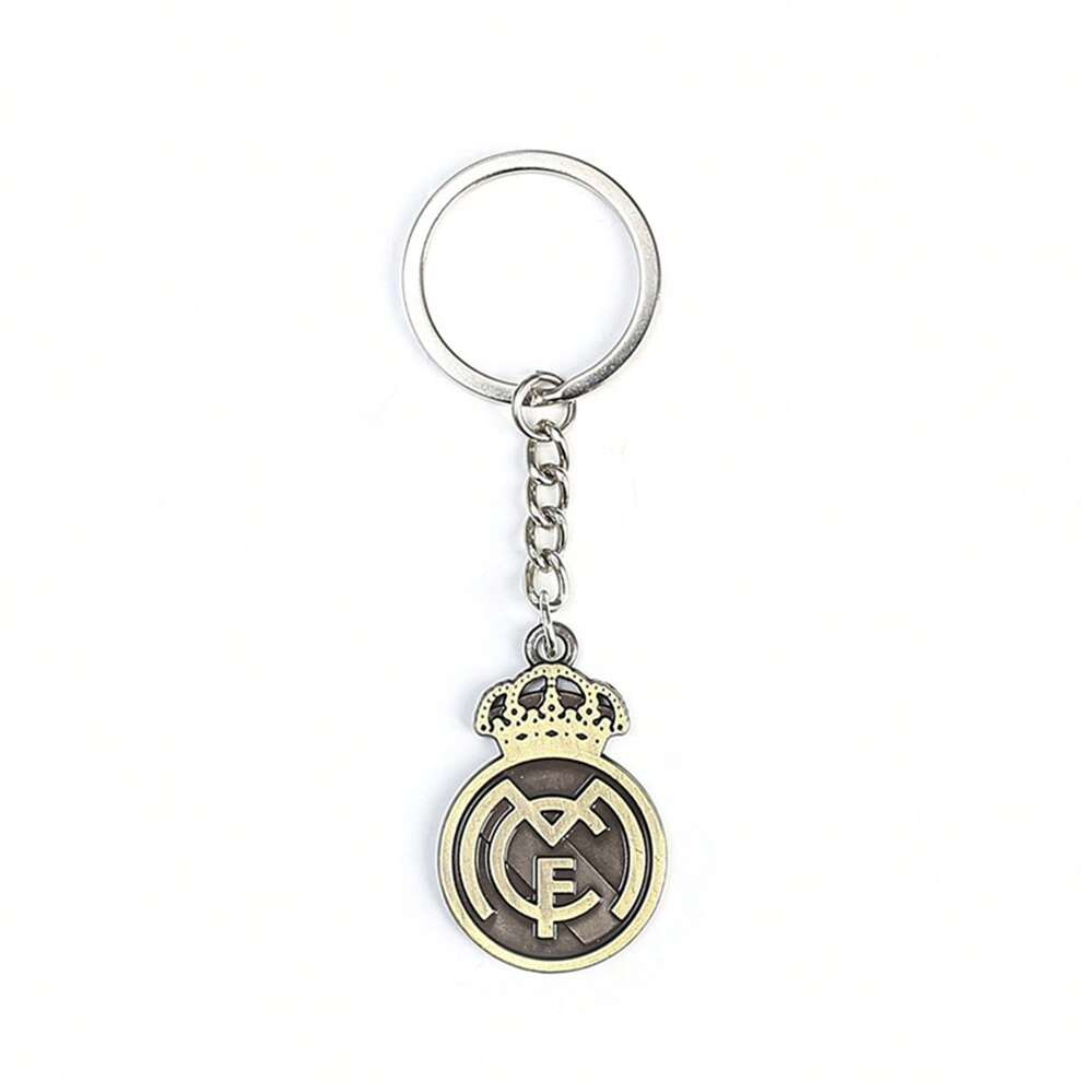 1pc Real Madrid, PSG, AC Milan, Tottenham Hotspur Keychain With Brazil, Argentina, Portugal, Netherlands Metal Pendant Copper Key Ring