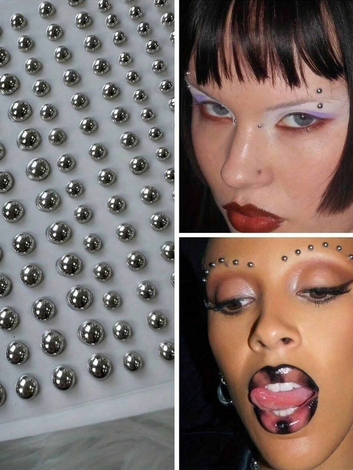 1pc Y2K Punk Vibes: Easy To Stick Artificial Rhinestone Stickers, Perfect For Instant Party Makeover - Eye, Nose And Ear Accessories Suitable For Women And Girls