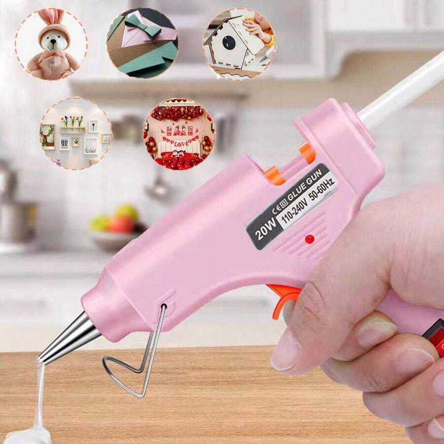 Glue Gun, Mini Hot Glue Gun Kit For School Crafts DIY Arts Quick Home Repairs, 20W