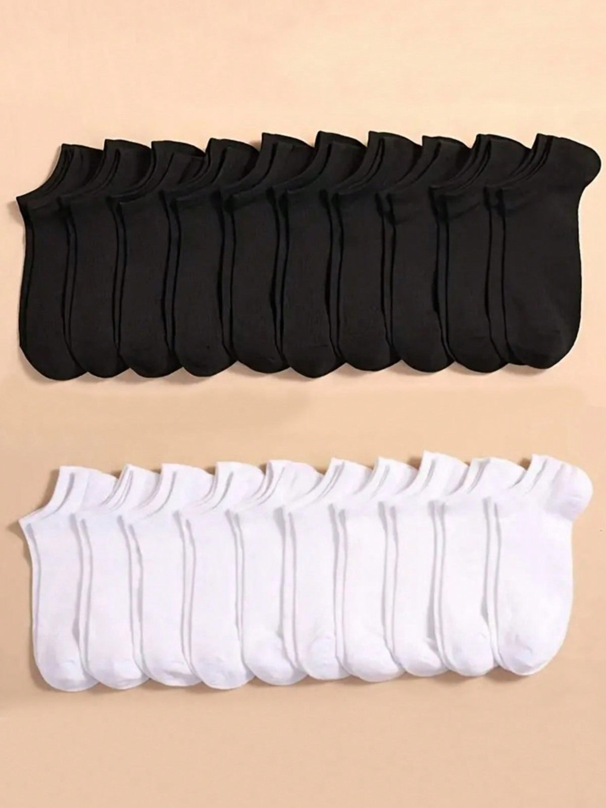 10 Pairs - 5 Pairs Unisex Invisible Low-Cut Silicone Non-Slip Solid Color Breathable Casual Summer Socks For Men & Women