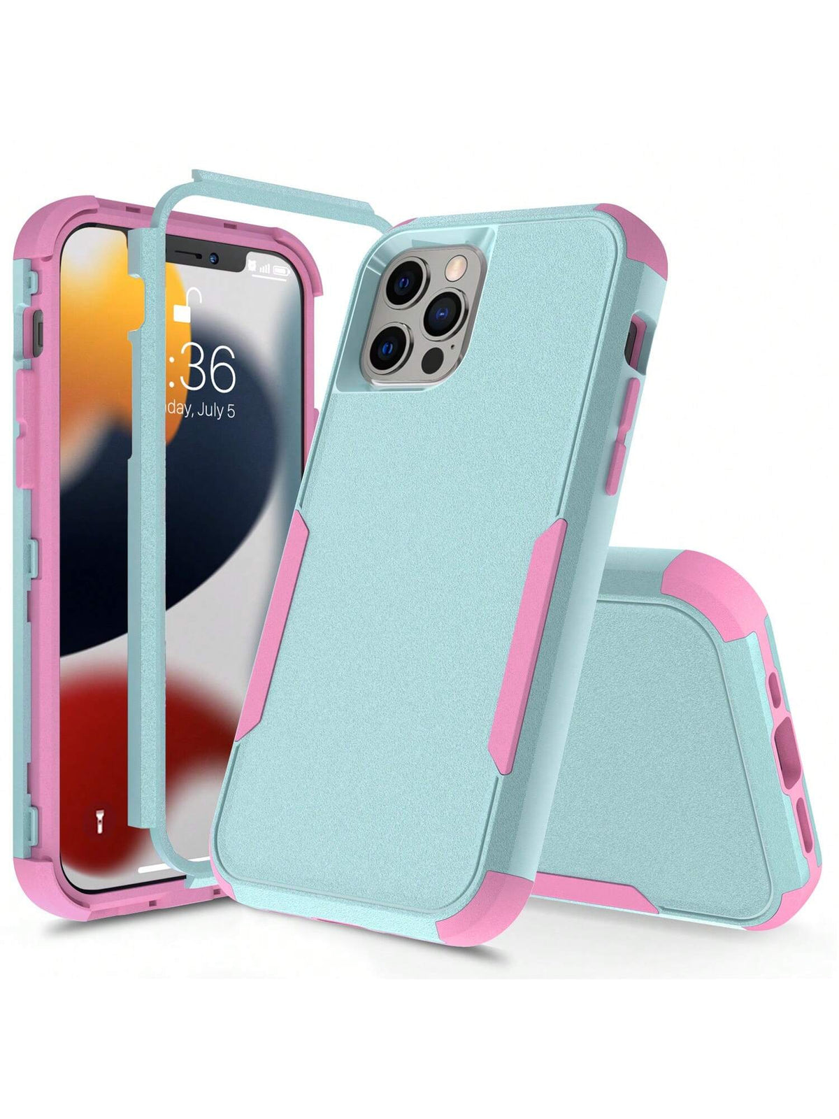 3 Layer Case Compatible With Iphone 15 14 13 12 11 Pro Max Mini XR XS Max 8 7 15Plus SE 2020 Luxury Armor Shockproof Soft Bumpers Hard Case, Samsung Galaxy S24 S24+ S24U S23 S23+ S23U S22 S22+ S22U S2