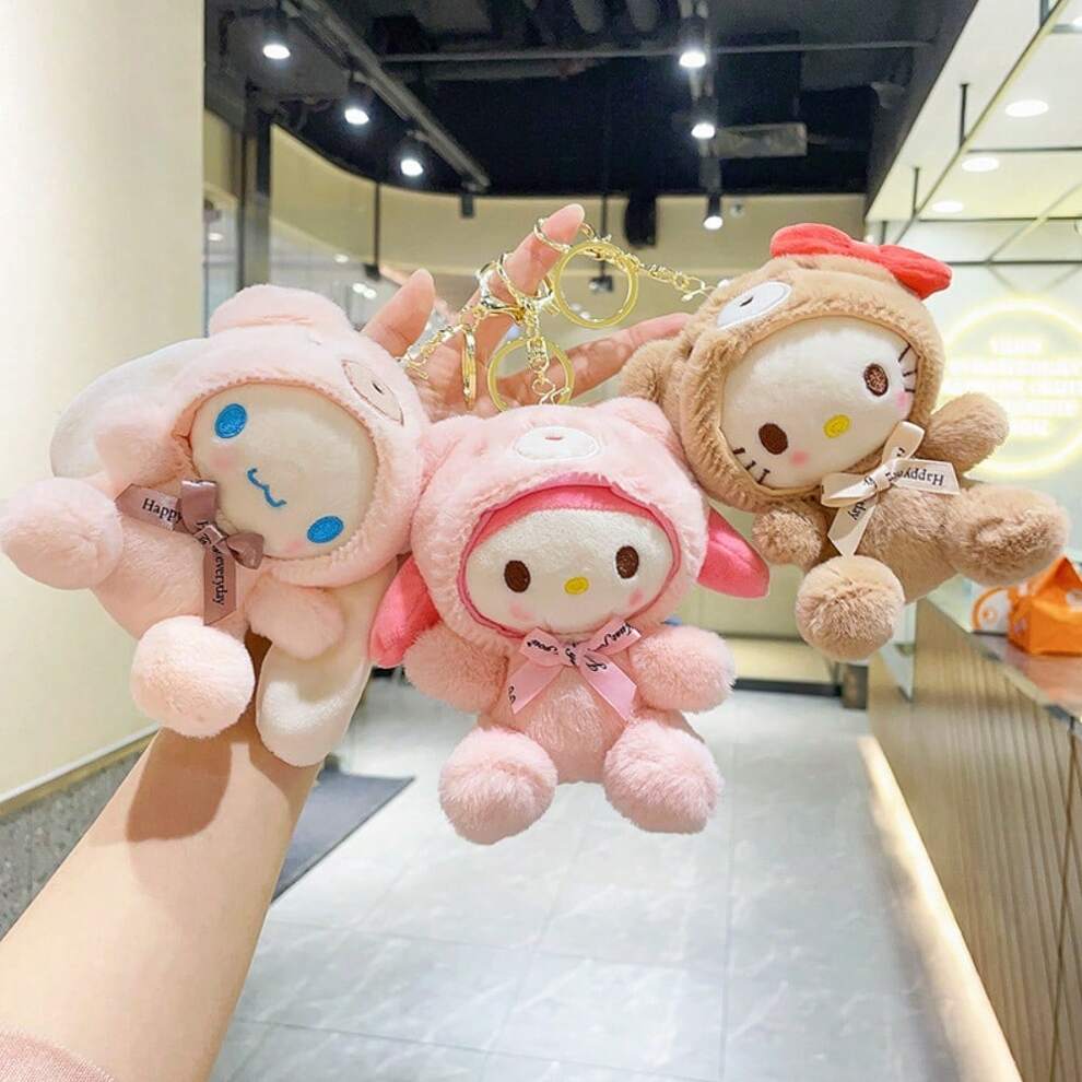 1pc Series Cute Drag Plush Keychain Keyring, Cute Charm Bag Hanging Ornaments, Kawaii To Send Friends Birthday, Holiday Gifts, Party Gifts