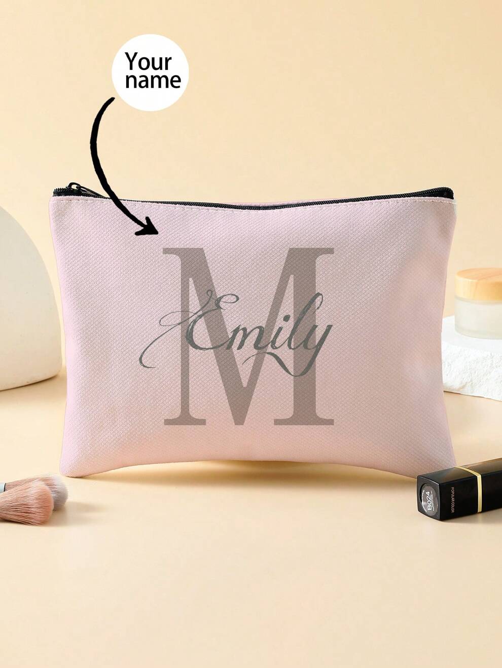 New Cosmetic Bag, Custom Photo Cosmetic Bag, Can Be Customized To Your Unique Design, Lightweight Waterproof Canvas Zipper Cosmetic Bag Is Also Perfect For Coin Purse, Pencil Case, Perfect For Shoppin