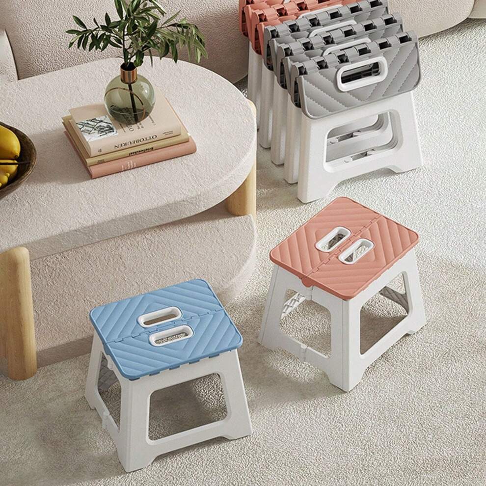 1pc Foldable Plastic Stool For Home Use, Outdoor Camping, Fishing, Travel And Train