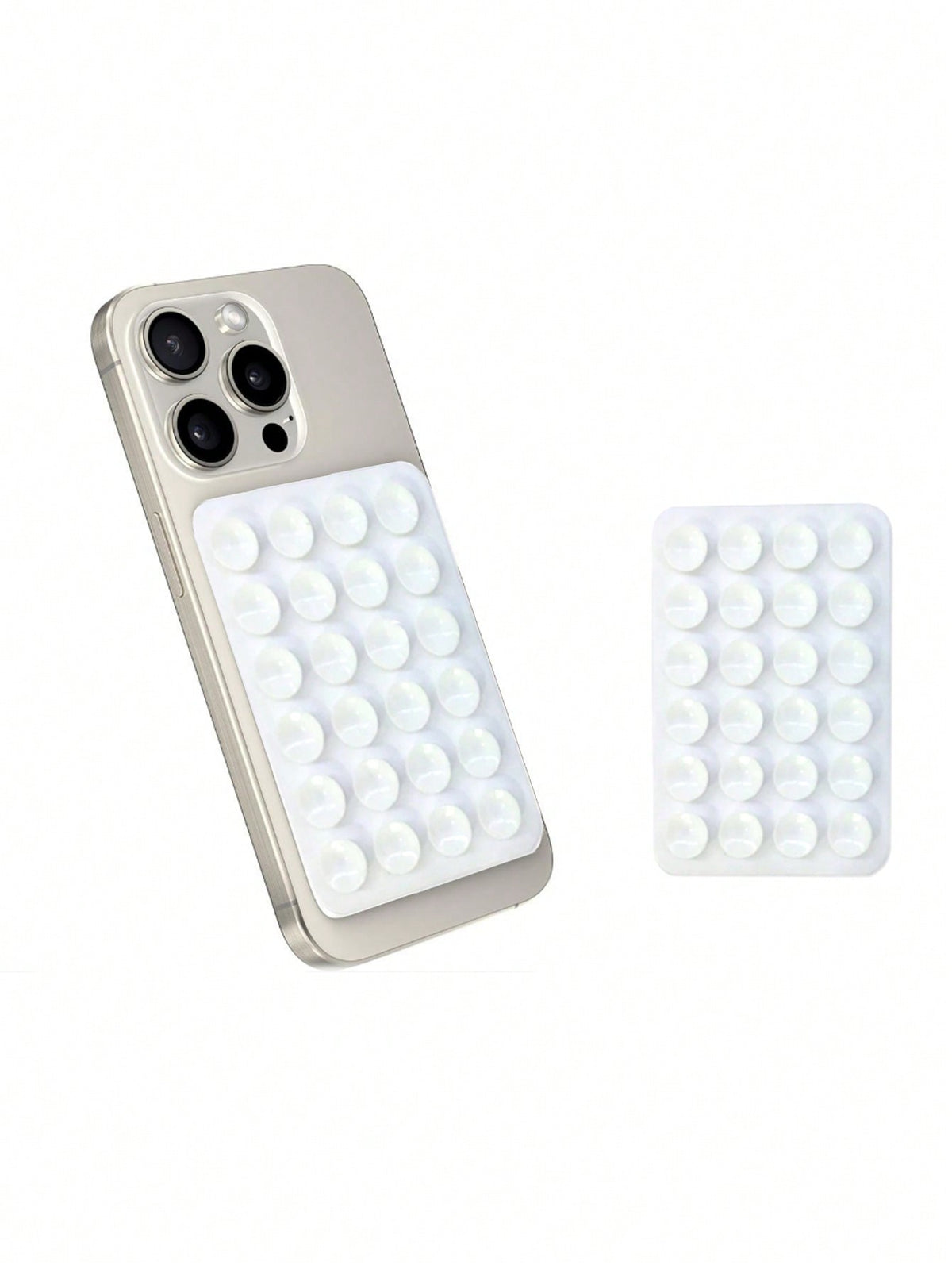 1pc Silicone Suction Cup For Mobile Phone + 24pcs Square Suction Cups + Silicone Suction Cup For Mobile Phone Case Back