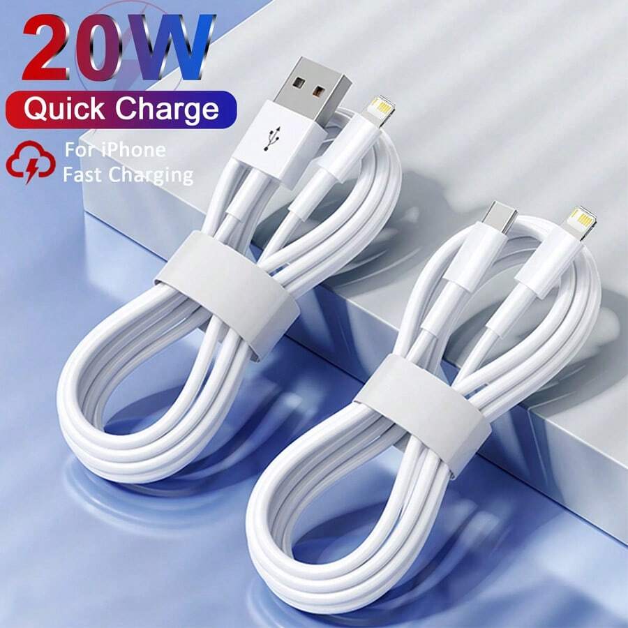 1pc 3.3ft/100cm Quick Charging Cable Adapter Compatible With IPhone 14 Pro Max/14 Pro/14 Plus/14/13/12/11/XS/XR/8/7/6/Airpods/IPad Series