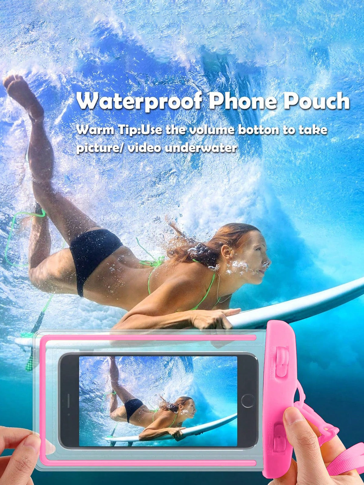 Swimming, Hot Springs, Drifting Touch Screen Waterproof Phone Bag, PVC Transparent Waterproof Bag, Sealed Phone Waterproof Case