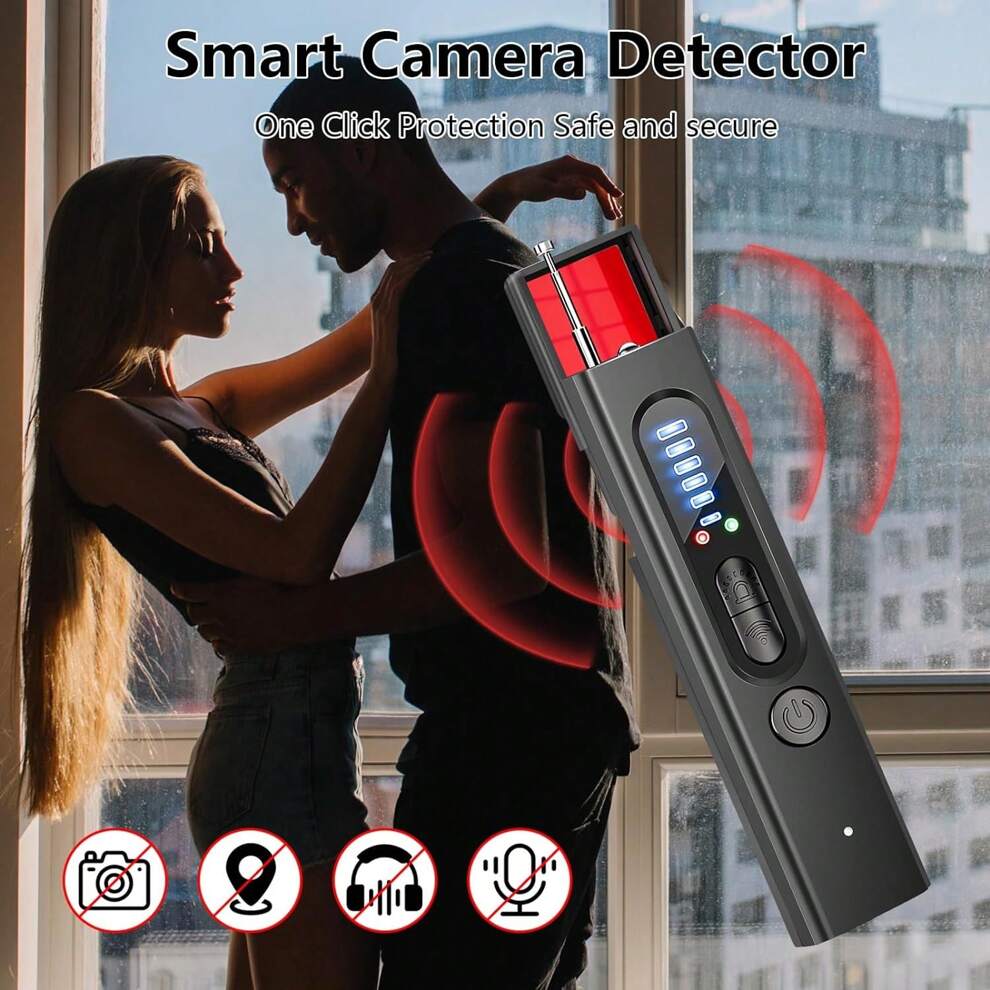 Hidden Camera Detectors, Portable Wireless Camera Detectors, Anti Spy Hidden Camera Detectors, GPS Tracker Detectors And Insect Detectors, Suitable For Car, Indoor, Home, Hotel, Travel And Office, Lev