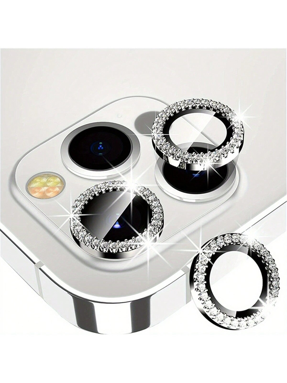 Silver Shining Protective Camera Lens Protector Compatible With Iphone 15 14 13 12 11 Pro Max Plus