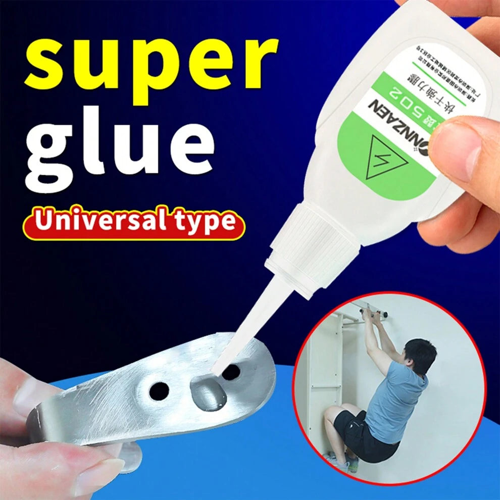 1pc 502 Super Glue/Instant Adhesive For Nail Art With Strong Bonding Ability. Suitable For Bonding Plastic, Metal, Iron, Ceramic, Glass, Acrylic, Wood. 502 Multipurpose Quick-Drying Super Glue/High Te