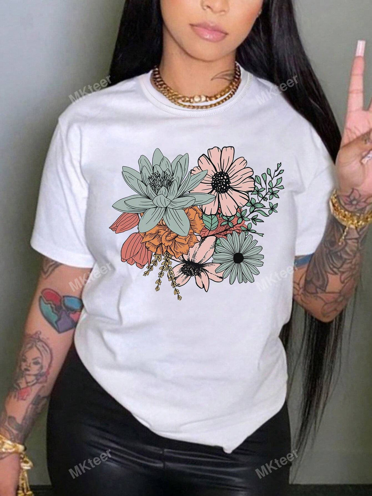 Floral Print Tee