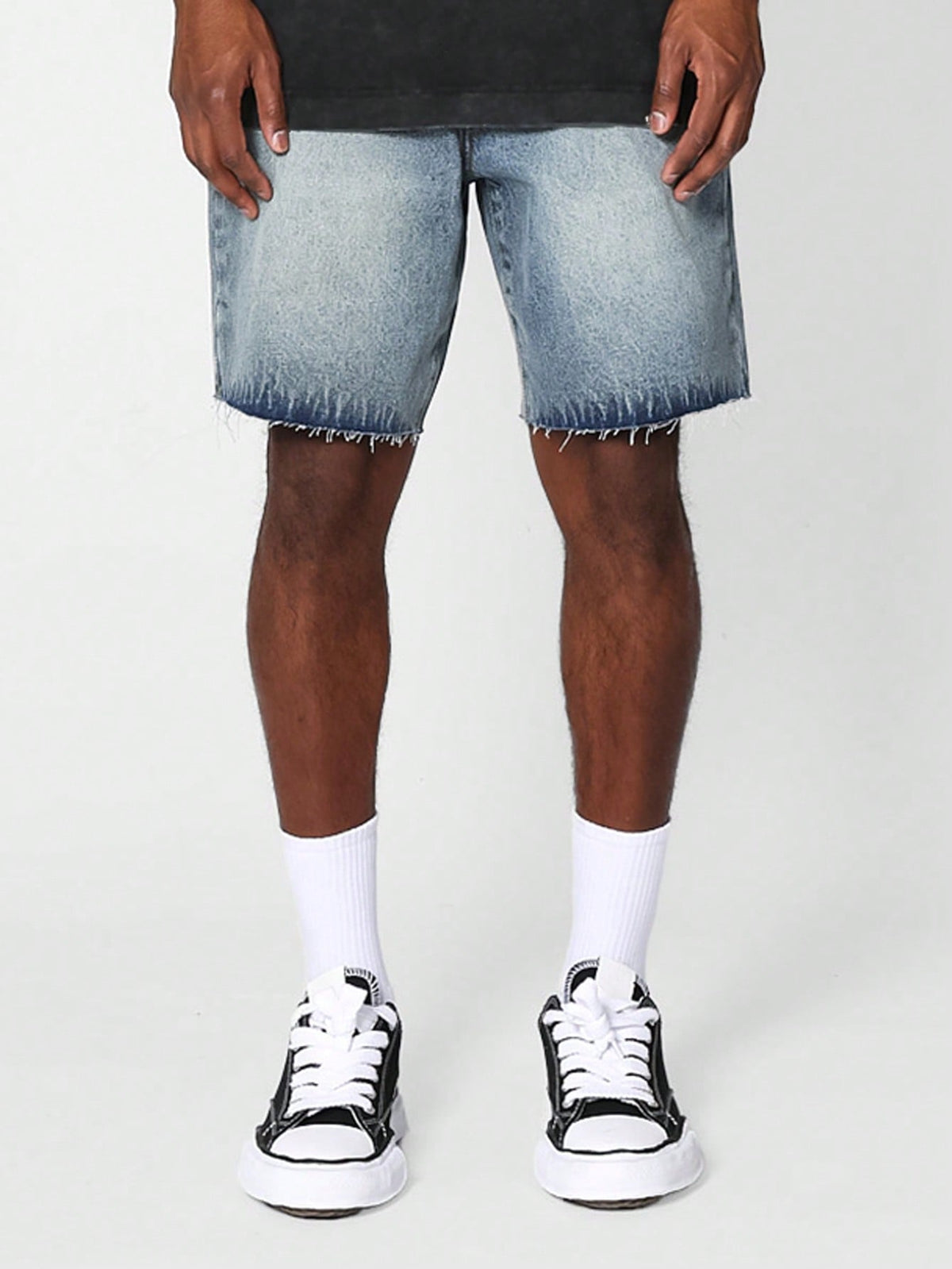 SUMWON Denim Short With Raw Edge