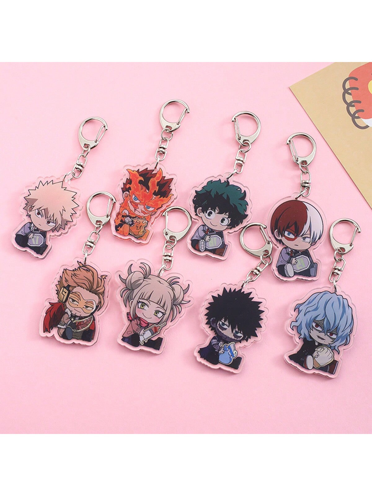 Anime  Midoriya Izuku Todoroki Shoto Bakugou Katsuki Keychain Cosplay Accessories Cosplay Pendant Badge Gift