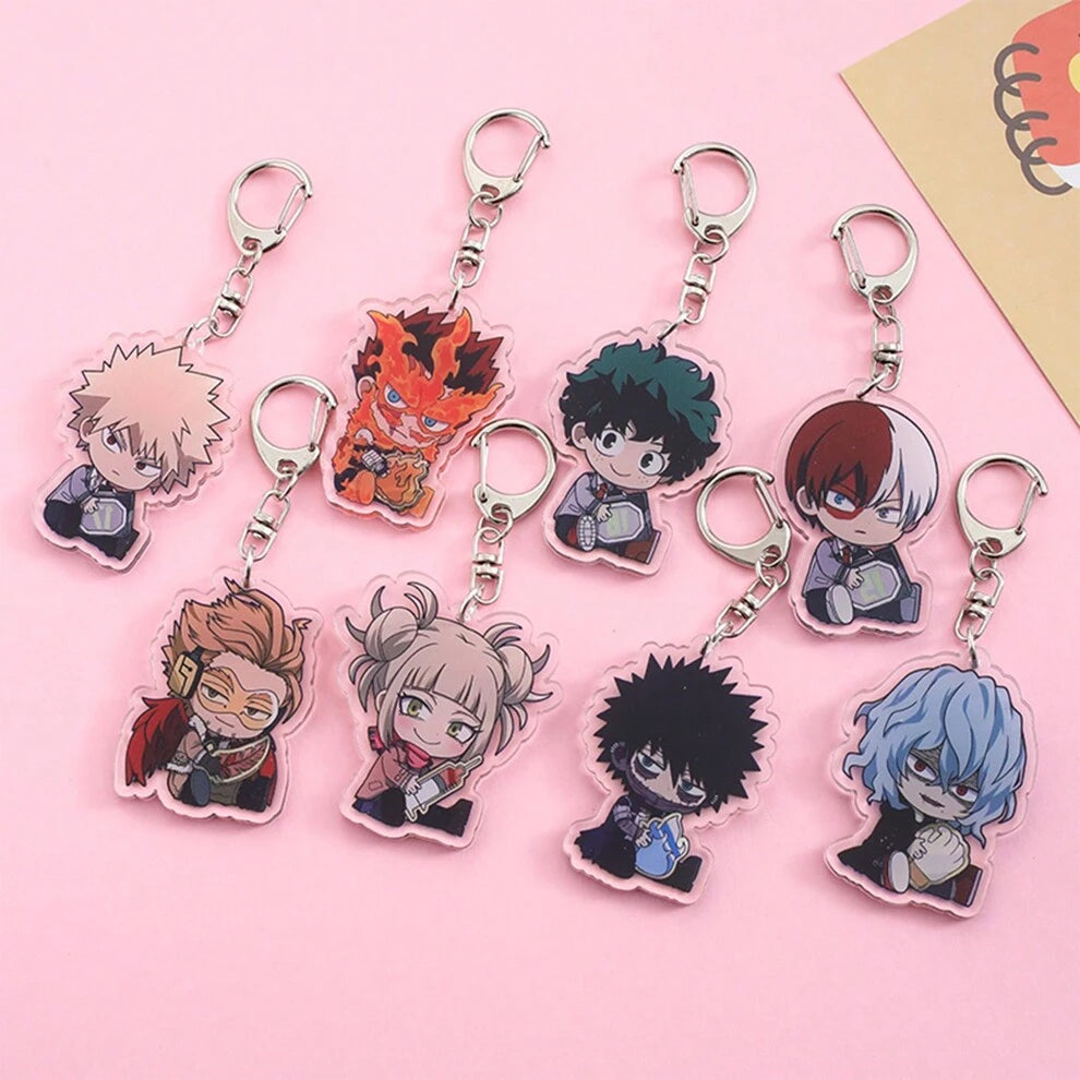 Anime Midoriya Izuku Todoroki Shoto Bakugou Katsuki Keychain Cosplay Accessories Cosplay Pendant Badge Gift