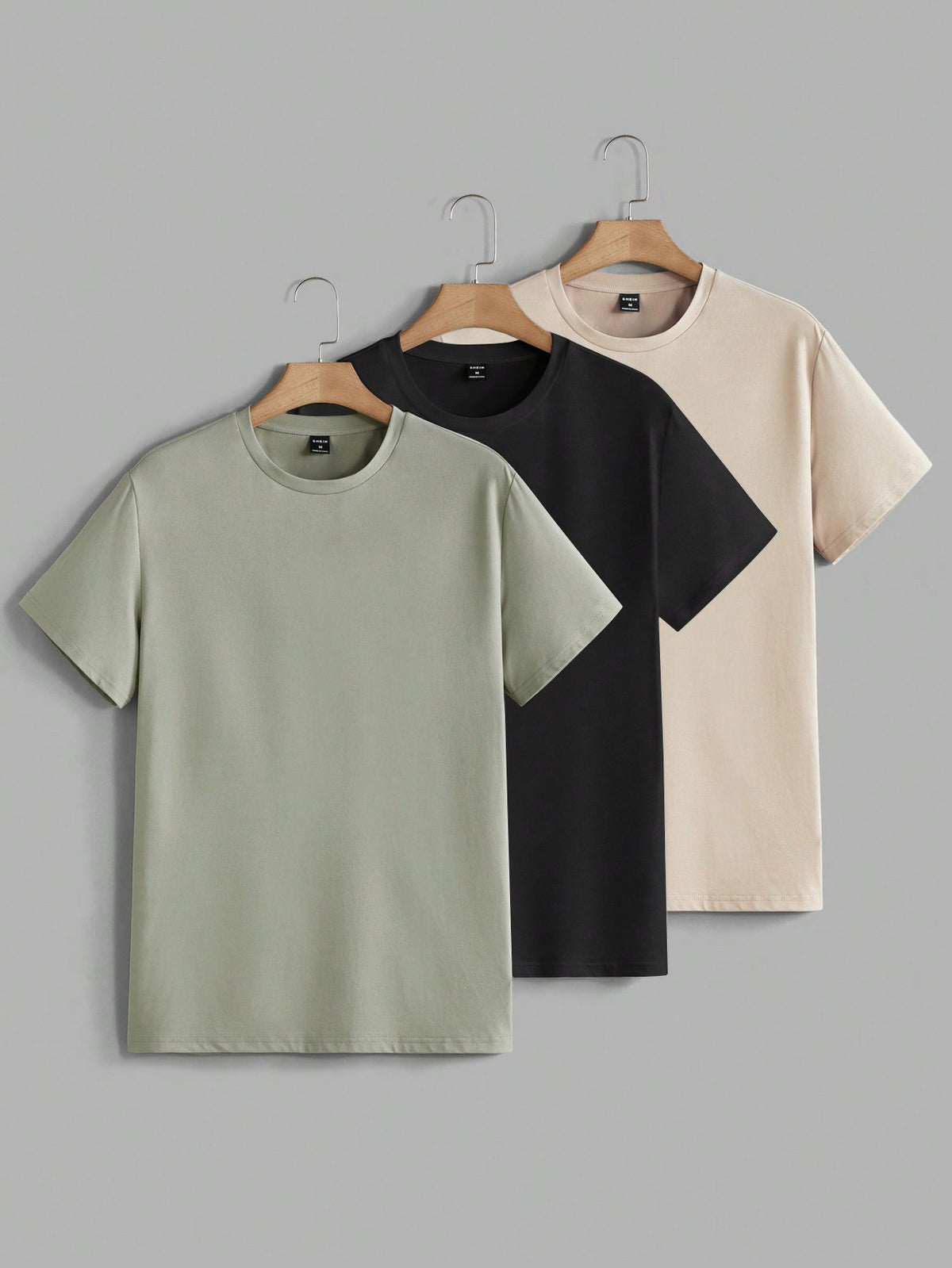 Manfinity Basics Men Solid Color Casual Short Sleeve T-Shirt For Summer