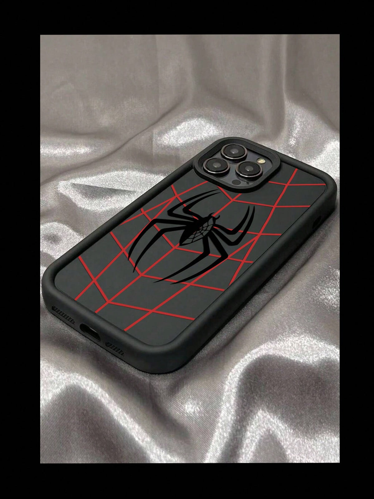 Brighten Up Your IPhone With A Spider Web Pattern Simple Thickened Anti-Fall Phone Case Compatible With Compatible With IPhone11/12/13/14/15/15pro/15 Plus/15 Promax/7plus/8plus/X/Xs Max/Xr/11pro/12pro