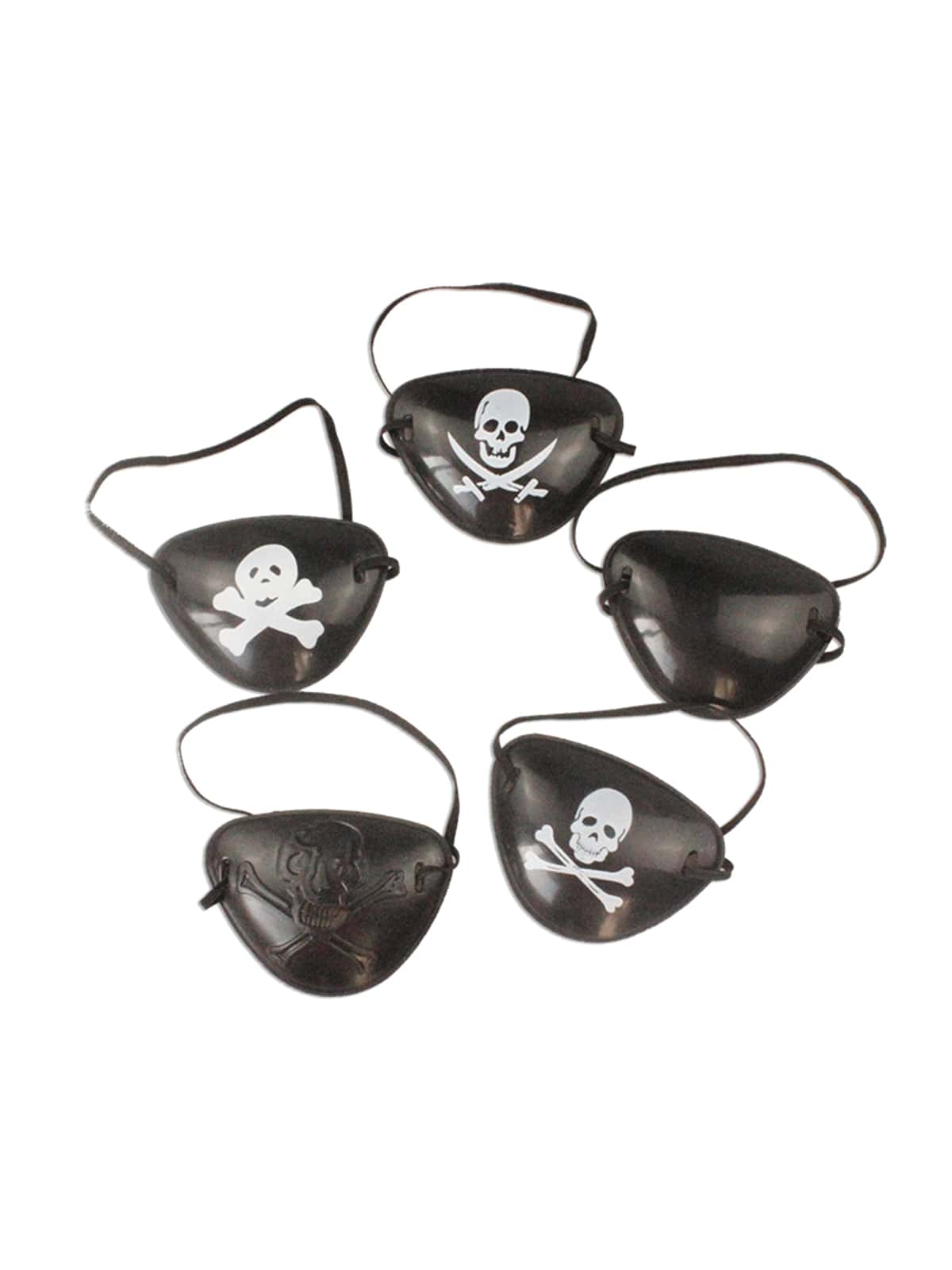 Street 1PC Random Universal Black Pirates Toy Eye Patch Pirates Eye Patch One-Eyed Skull Cosplay Party Pirates Ornament Eye Patch Masquerade Children's Party Ornament