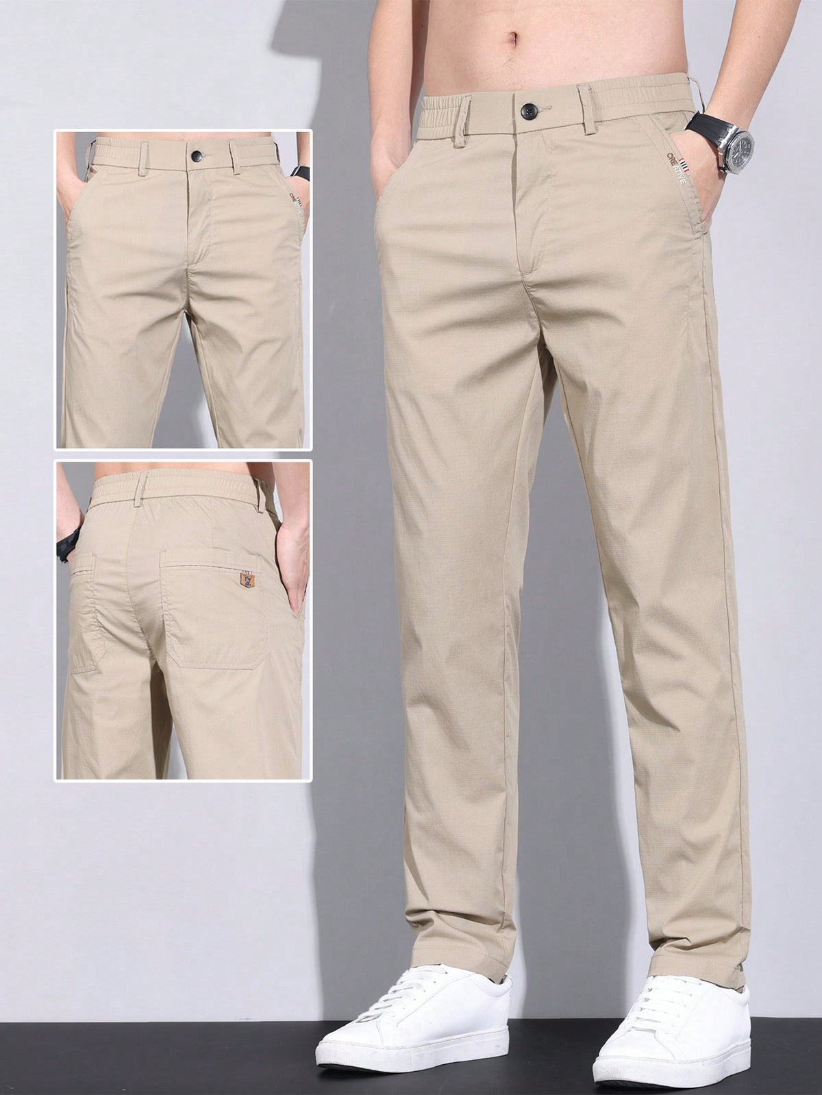 Men's Simple Solid Color Straight Casual Pants