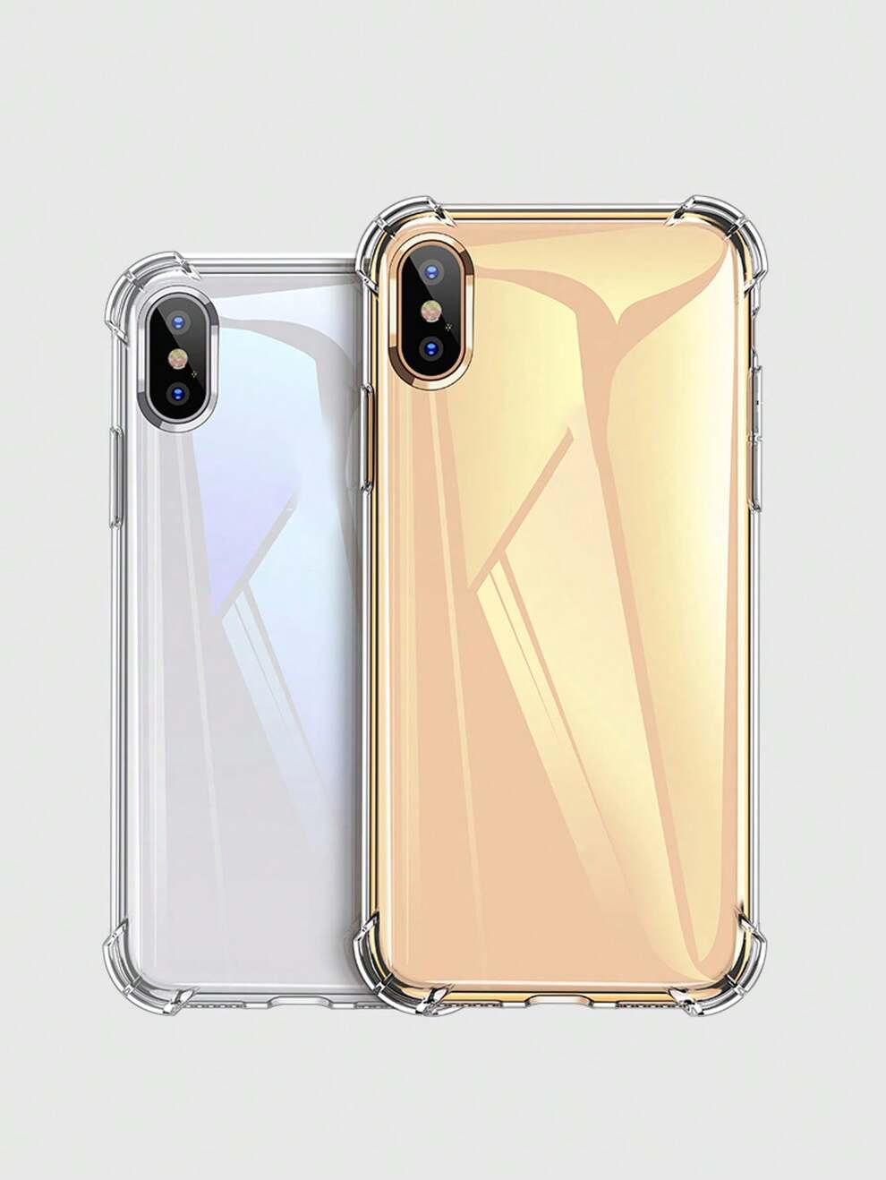 ROMWE Transparent Defence Protect Shockproof Light Case Compatible With Apples IPhone 14 13 12 11 XS Max XR X 8 6s Plus Phone Airbag Cover Compatible With Samsung Huawei