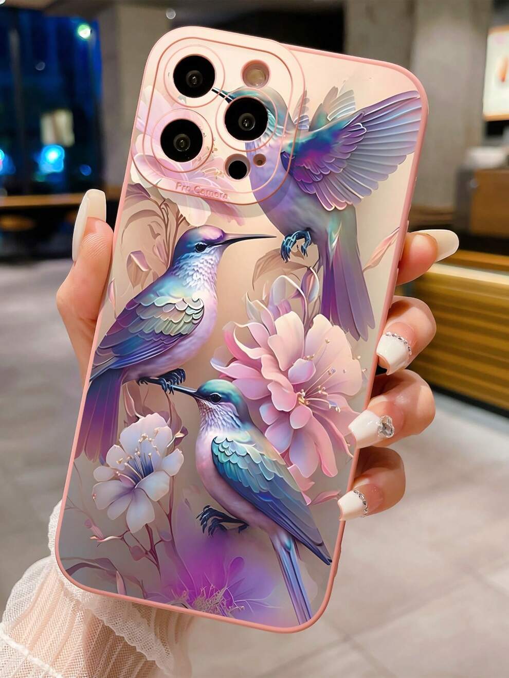 1pc Flower And Bird Pattern Phone Case Compatible With IPhone, Samsung, Xiaomi/Redmi, OPPO/Realme, VIVO