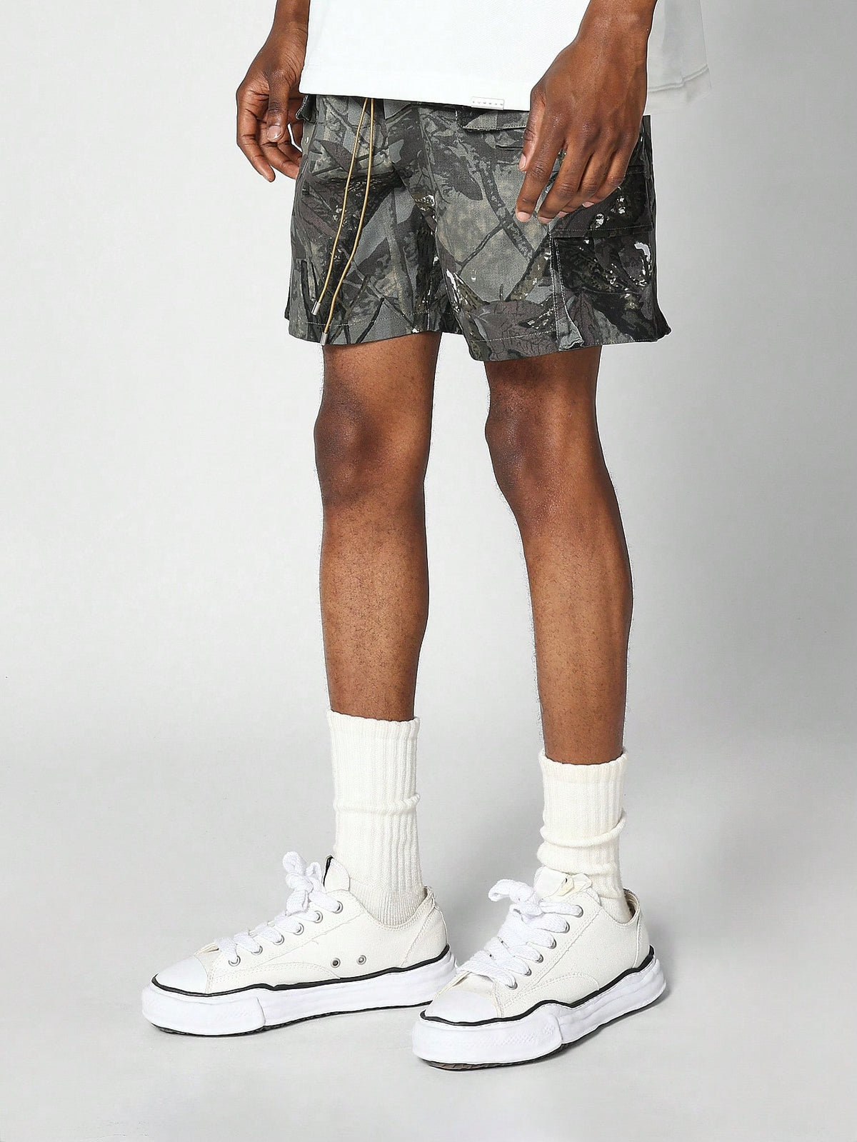 SUMWON Cargo Short With All Over Camo Print