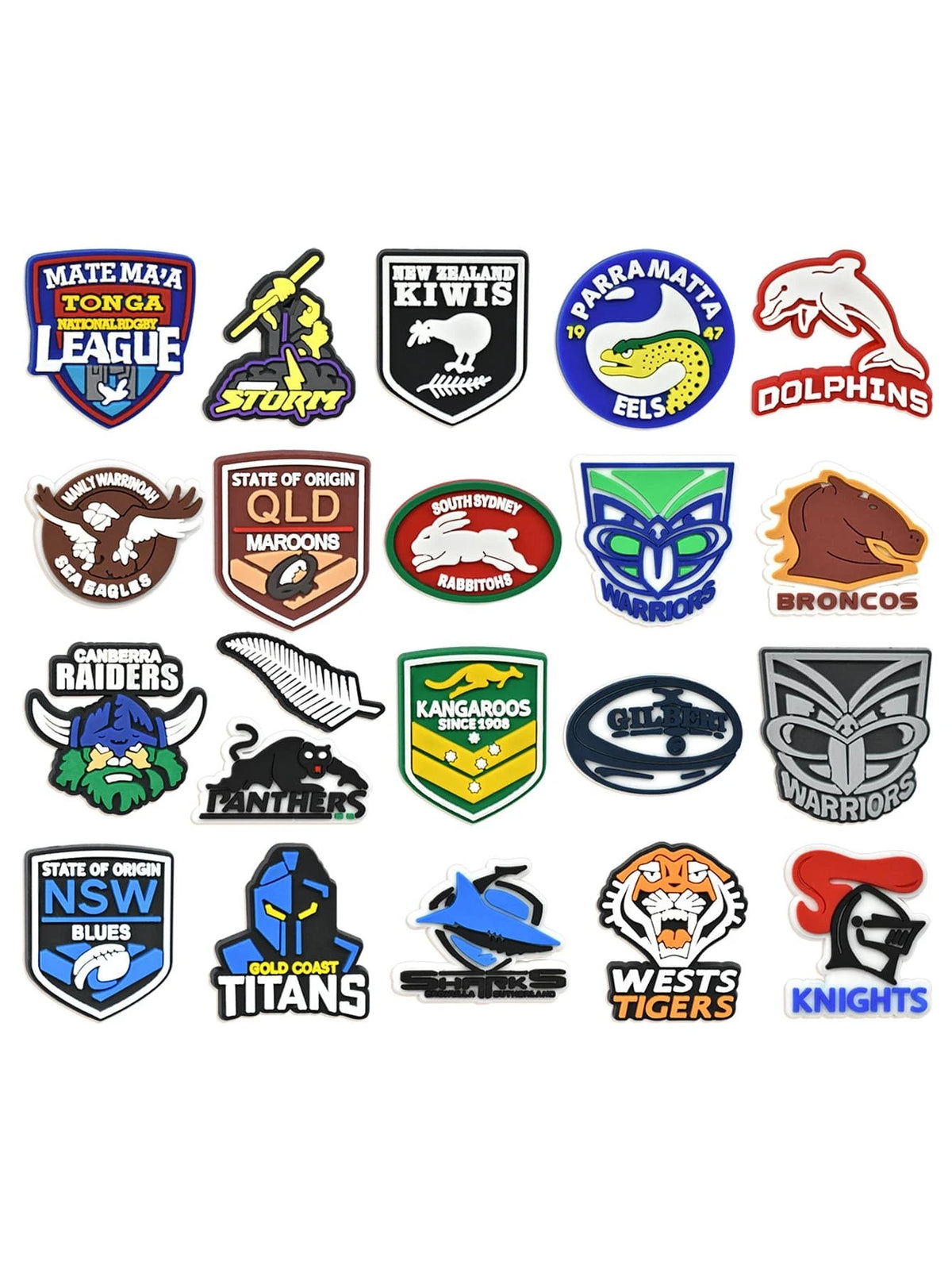 21Pcs Australian Teams Shoe Charms For Girls Boys,Cute Cartoon Shoe Charms For Kids Teens,DIY Sandals Bracelets Shoe Decoration Charms For Birthday Festival Party Favors