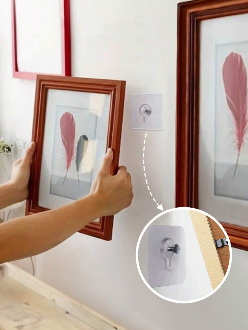 1-10pcs Heavy Duty Self-Adhesive Wall Hooks For Hanging Pictures And Photo Frames Bags Kitchen Spatulas And More - Screw-Free, Washable, Reusable And No-Punch Hooks - Ideal For Home Decoration And Org