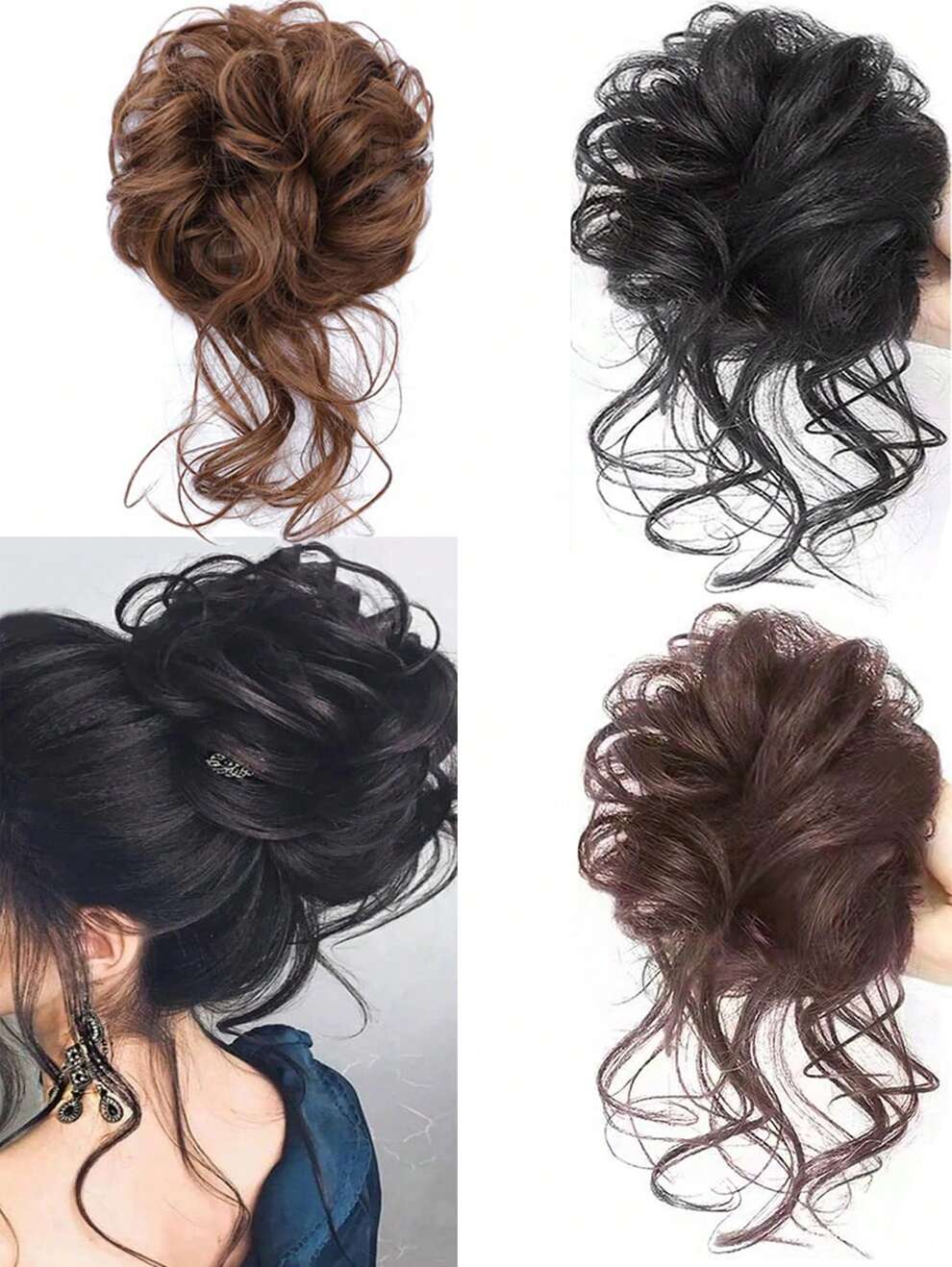 1pc Elegant And Slouchy Hair Bun Ring Female Hair Accessory Suitable For Daily Wear, Outdoor Dressing And DIY Hairstyling For Thick And Wavy Hair