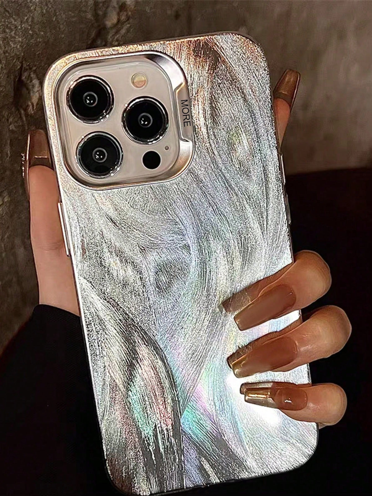 Premium IMD Colorful Silver Texture Luxury Phone Case Compatible With Iphone 11, IPhone 13, IPhone 14 Pro Max, IPhone 15, IPhone 15 Pro, IPhone 15 Pro Max