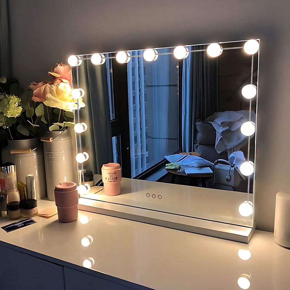 Vanity Light Makeup Mirror Light With 3 Light Color Modes,Mirror-Mounted Bulb, Adjustable Brightness, Powered By 5V USB, Suitable For Nighttime Mirror Light In Bedroom Or Bathroom.