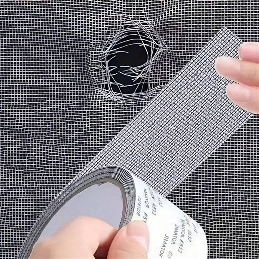 1 Roll Strong Self-Adhesive Window Screen Repair Tape - Cover Holes And Tears, Keep Insects Out