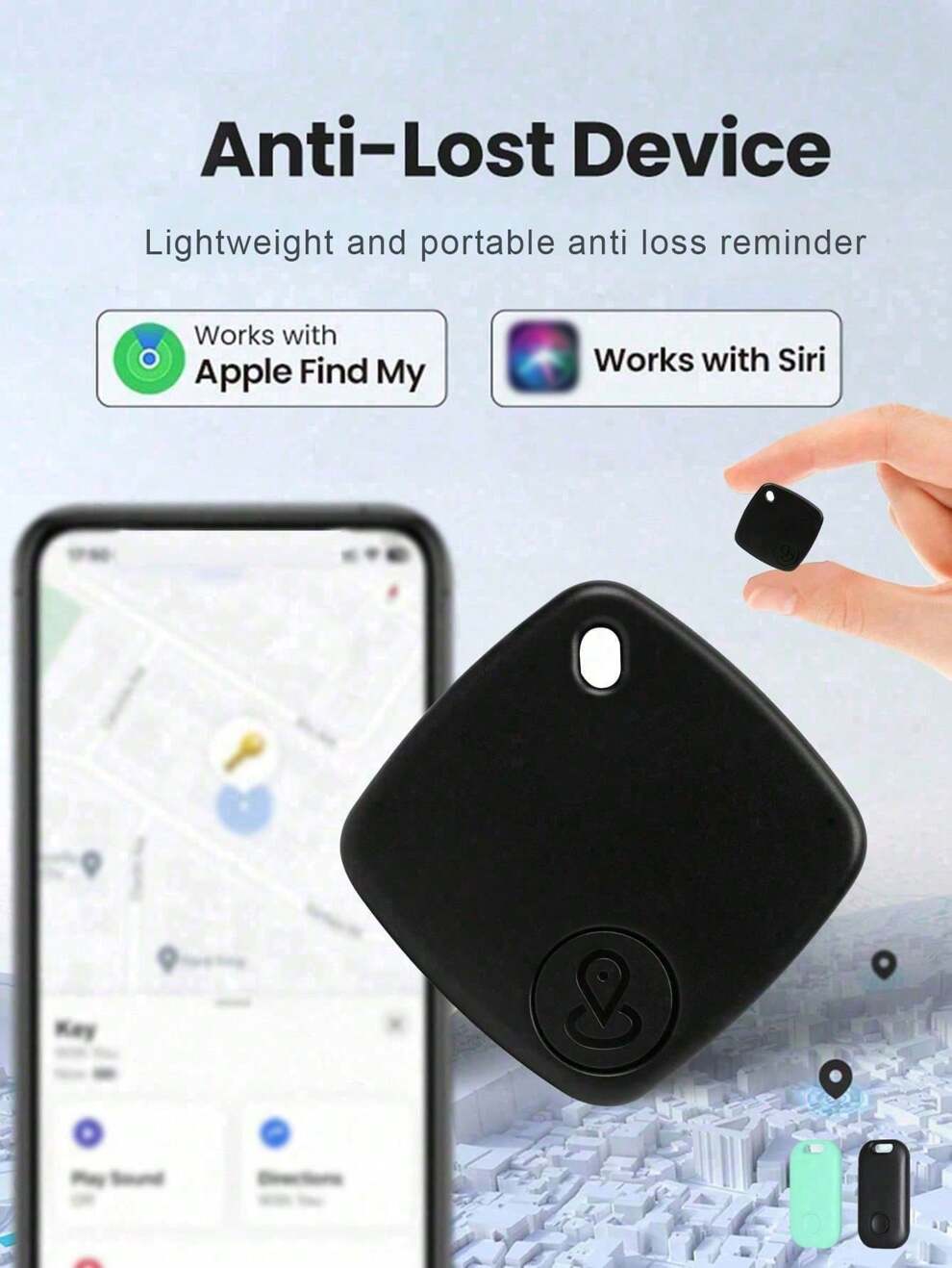 Smart GPS Tracker Finders Work With Apple Find My APP ITag Anti Lost Reminder Device GPS Locator For Car Key Pet Kids Finder Women's Gift Creative Holiday Gift(Does Not Support Android Devices)