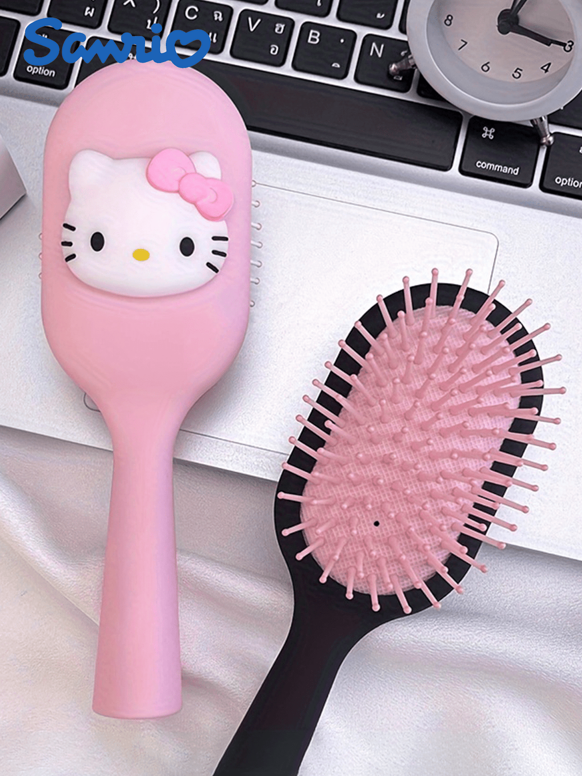 1pc  & Pattern Air Cushion Comb, Cute Cartoon Decorated Scalp Massager Hair Brush, Random Color, Manual Adjustable Teeth