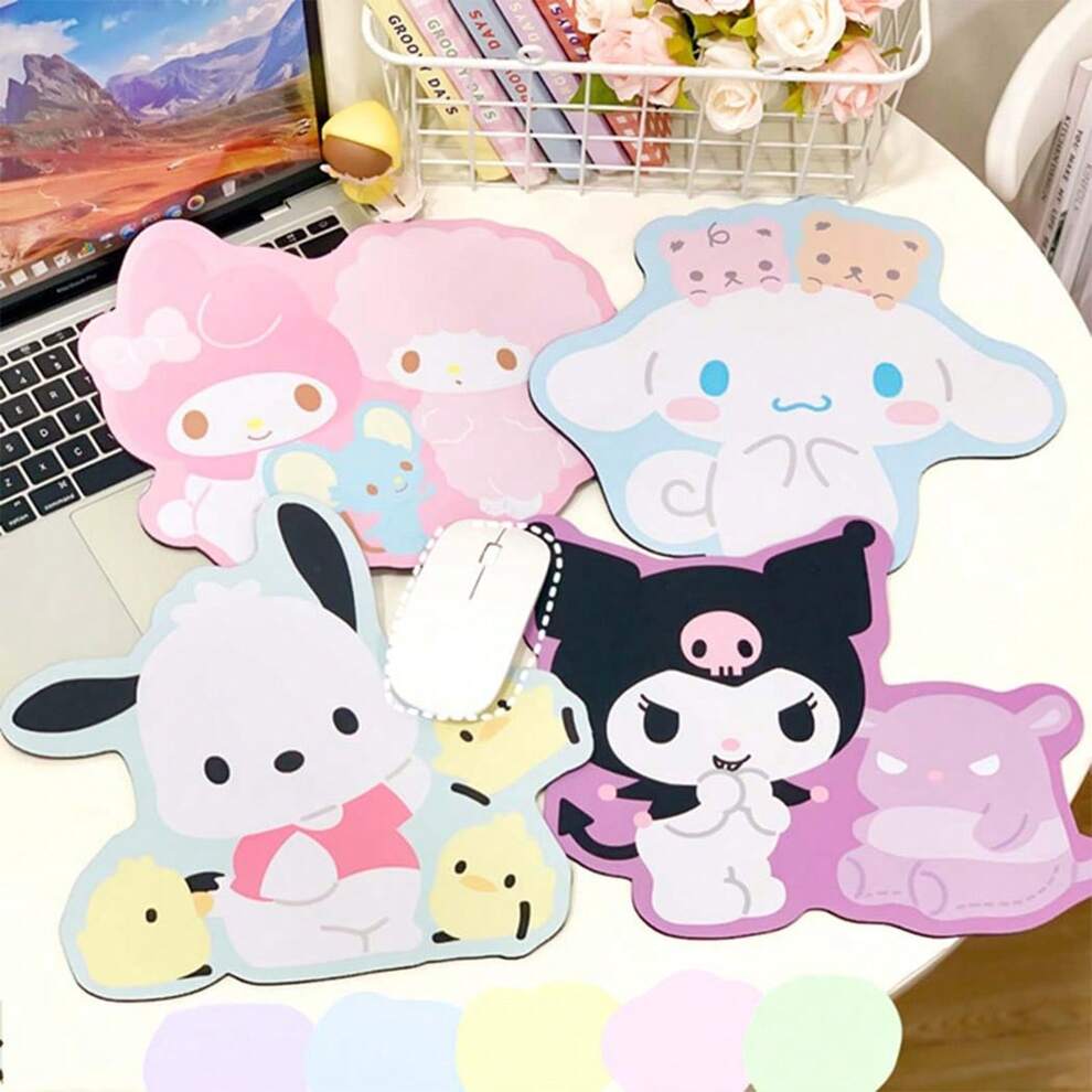 1pc Cute Cartoon Shaped Mouse Pad, Non-Slip Silicone Desk Laptop Mouse Mat