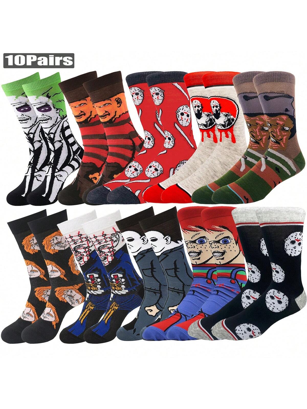 10Pairs Warner Anime Socks Cat Mouth Dog Cartoon Gamers Novelty Funny Socks