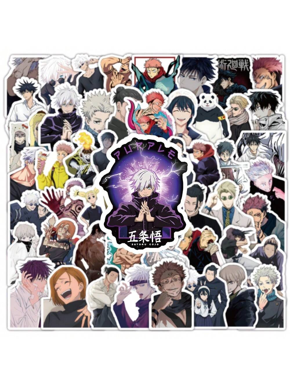 50pcs  Stickers, Cool Gojo Satoru Anime Decals For Decorating Journals, Water Bottles, Waterproof